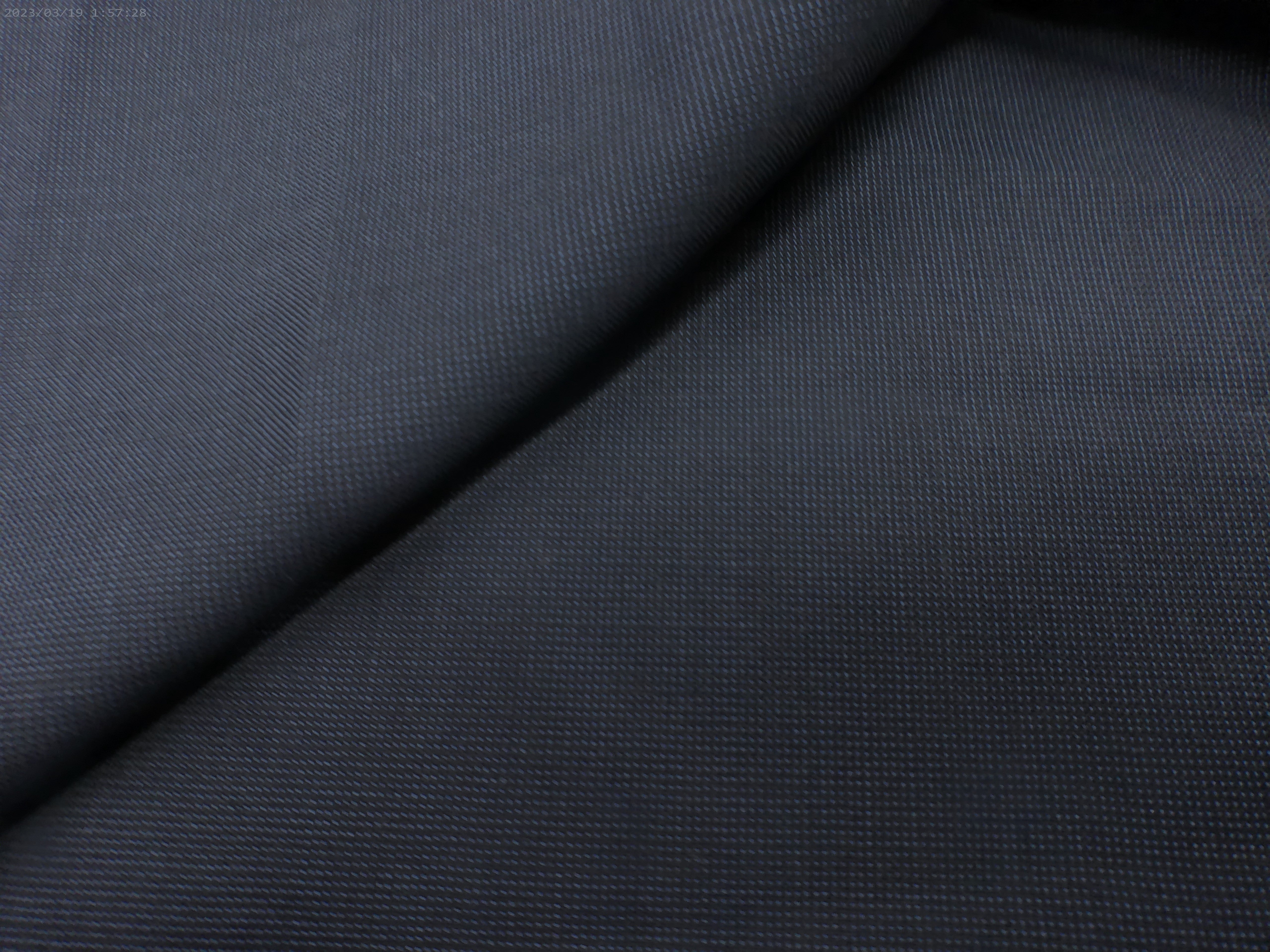 Navy Birdseye Worsted Wool Suiting