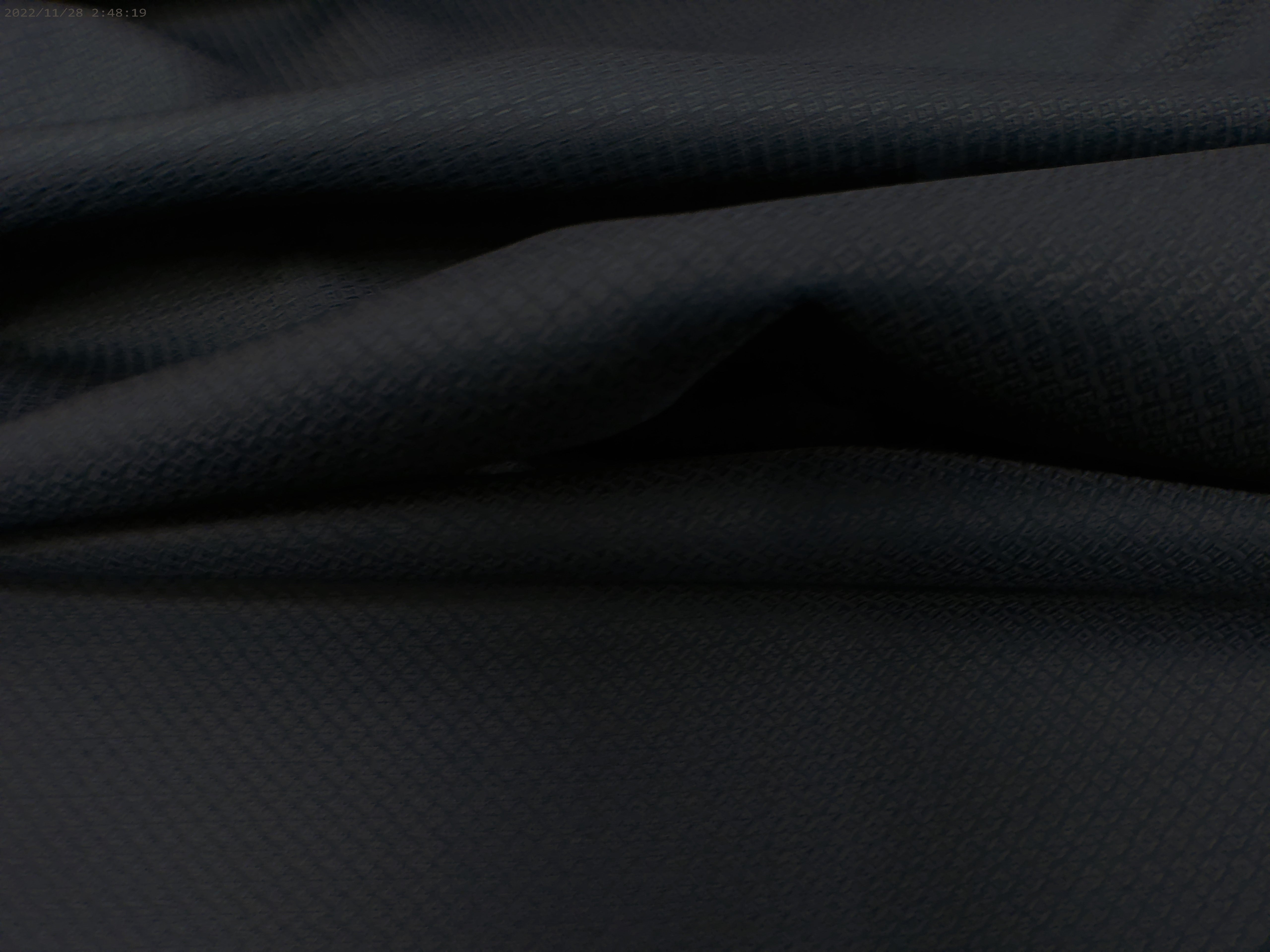 Navy Blue Geometric Worsted Wool Suiting