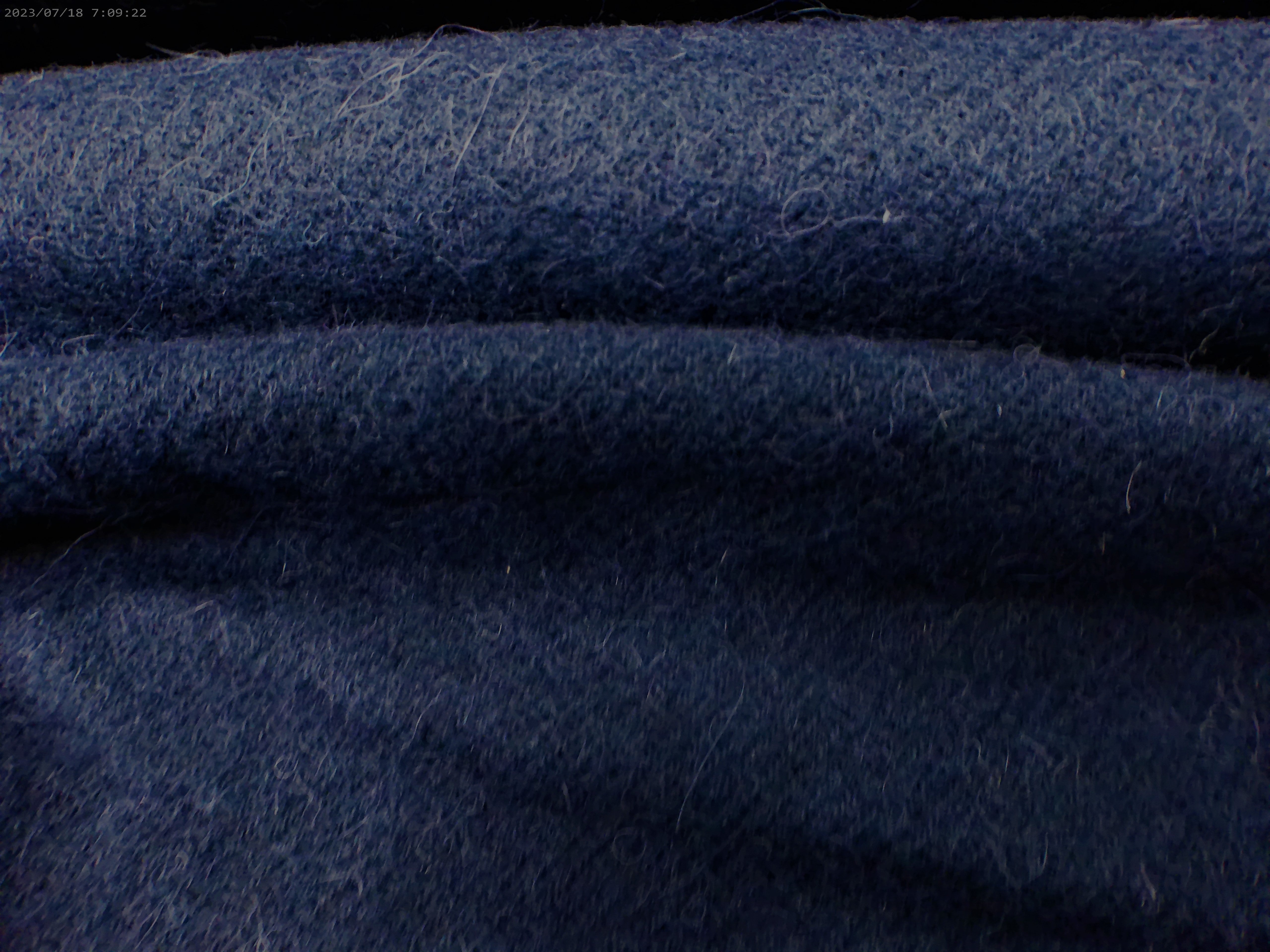 Navy Plain Cashmere Wool Mohair Coating