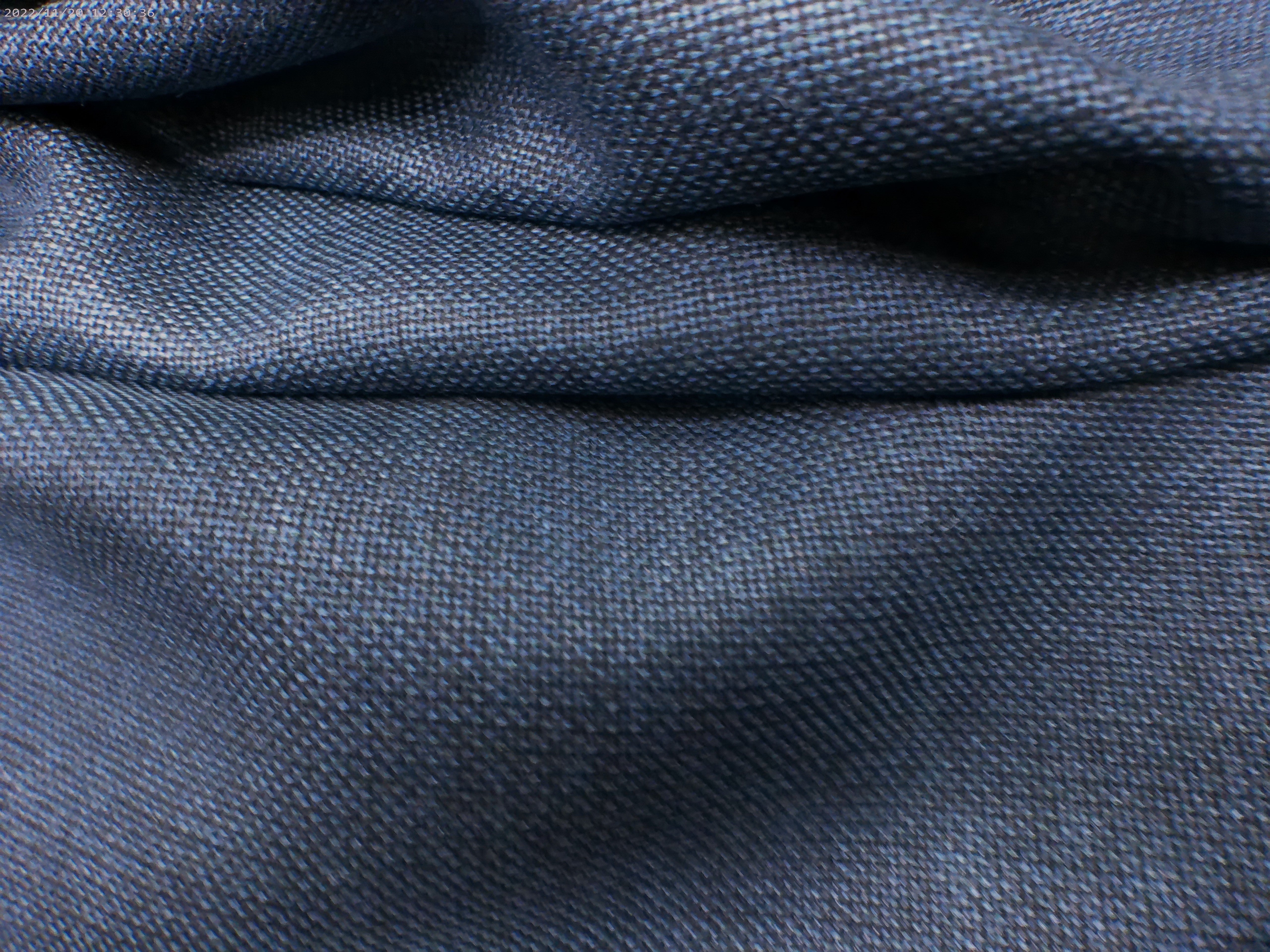 Navy Sharkskin Silk Linen Blazer Suiting