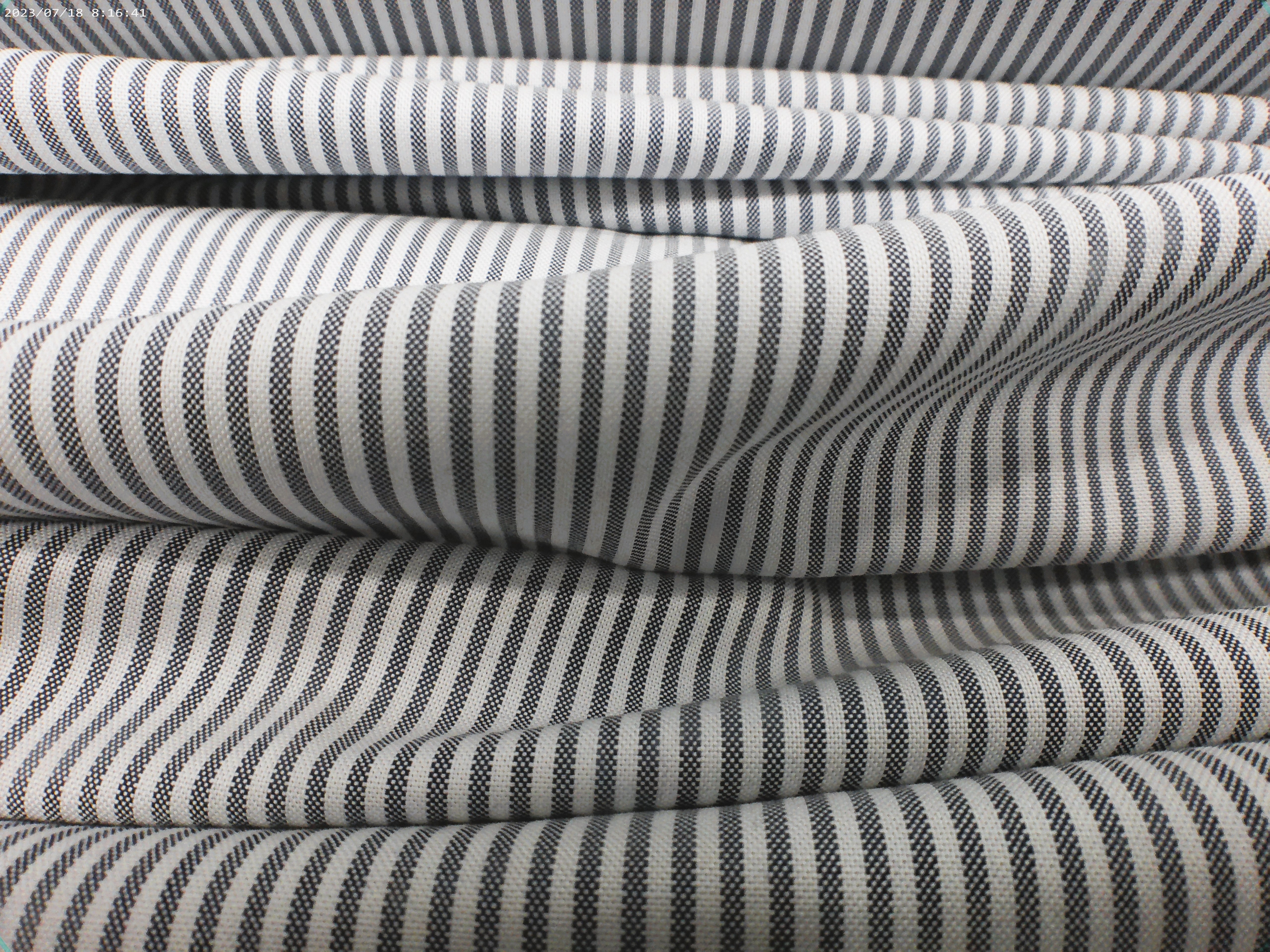 Navy White Bengal Stripe Cotton Dresses Shirting