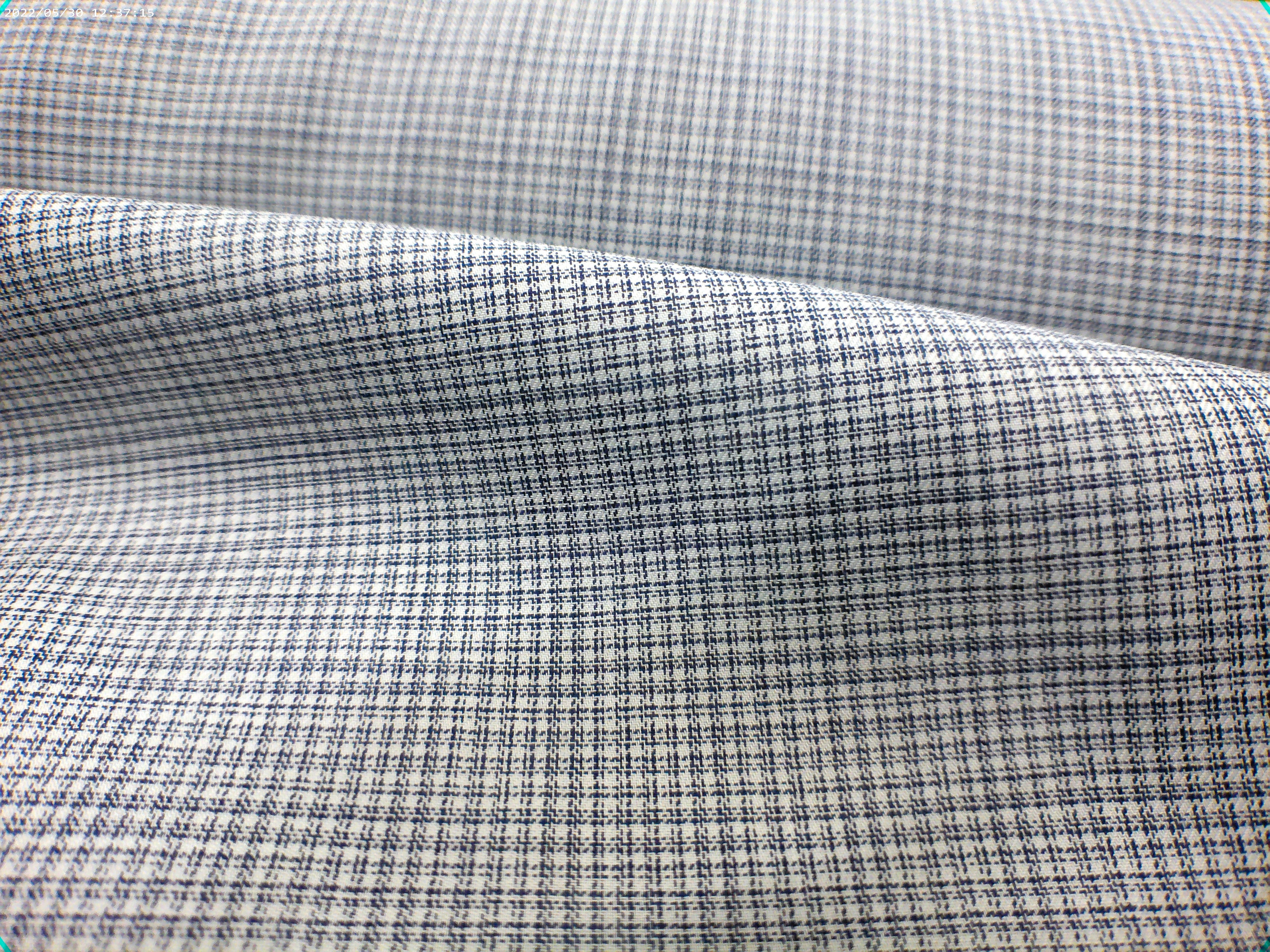Navy White Egyptian Cotton Shirting