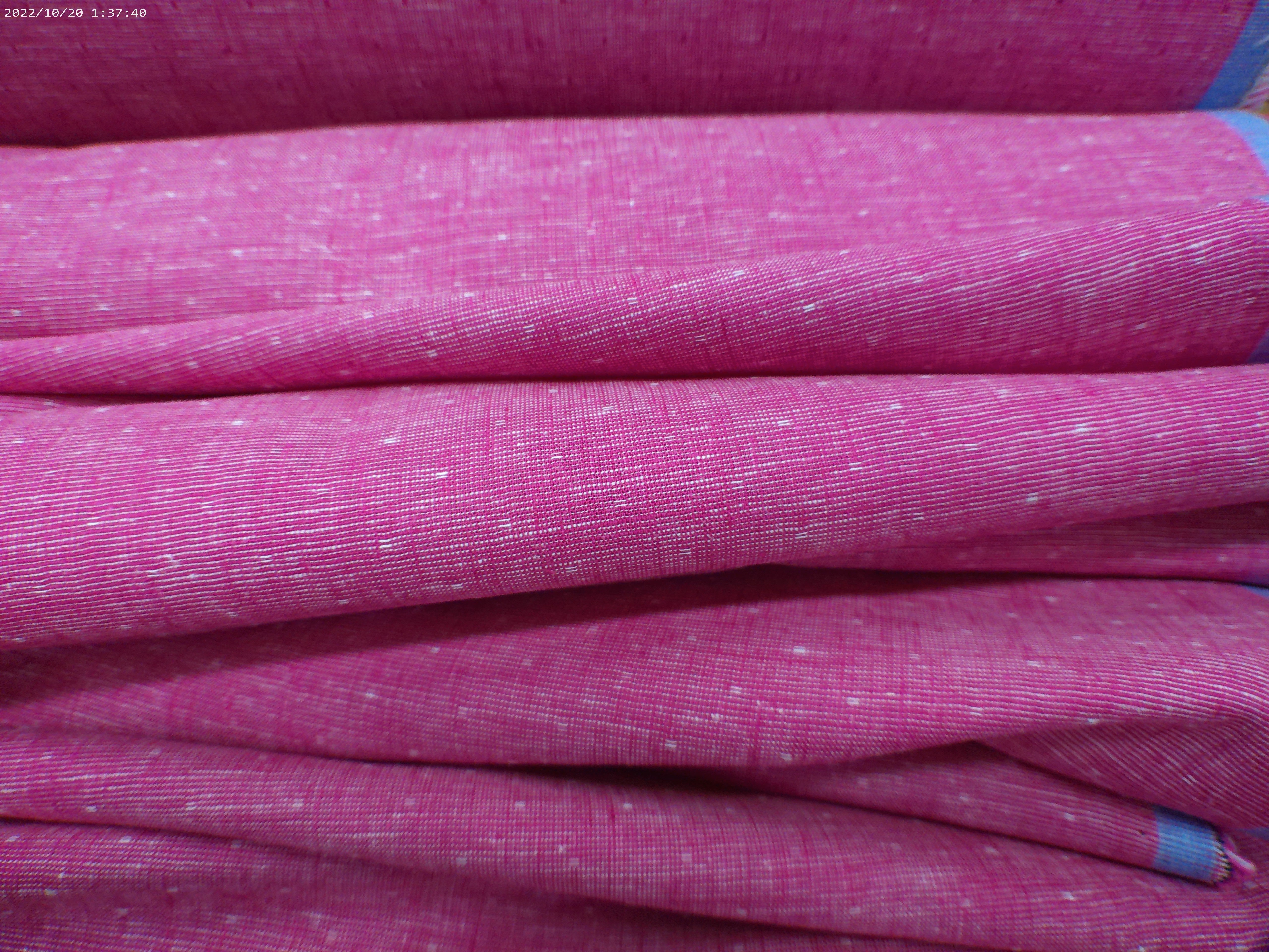 Pink Plain Linen Shirting