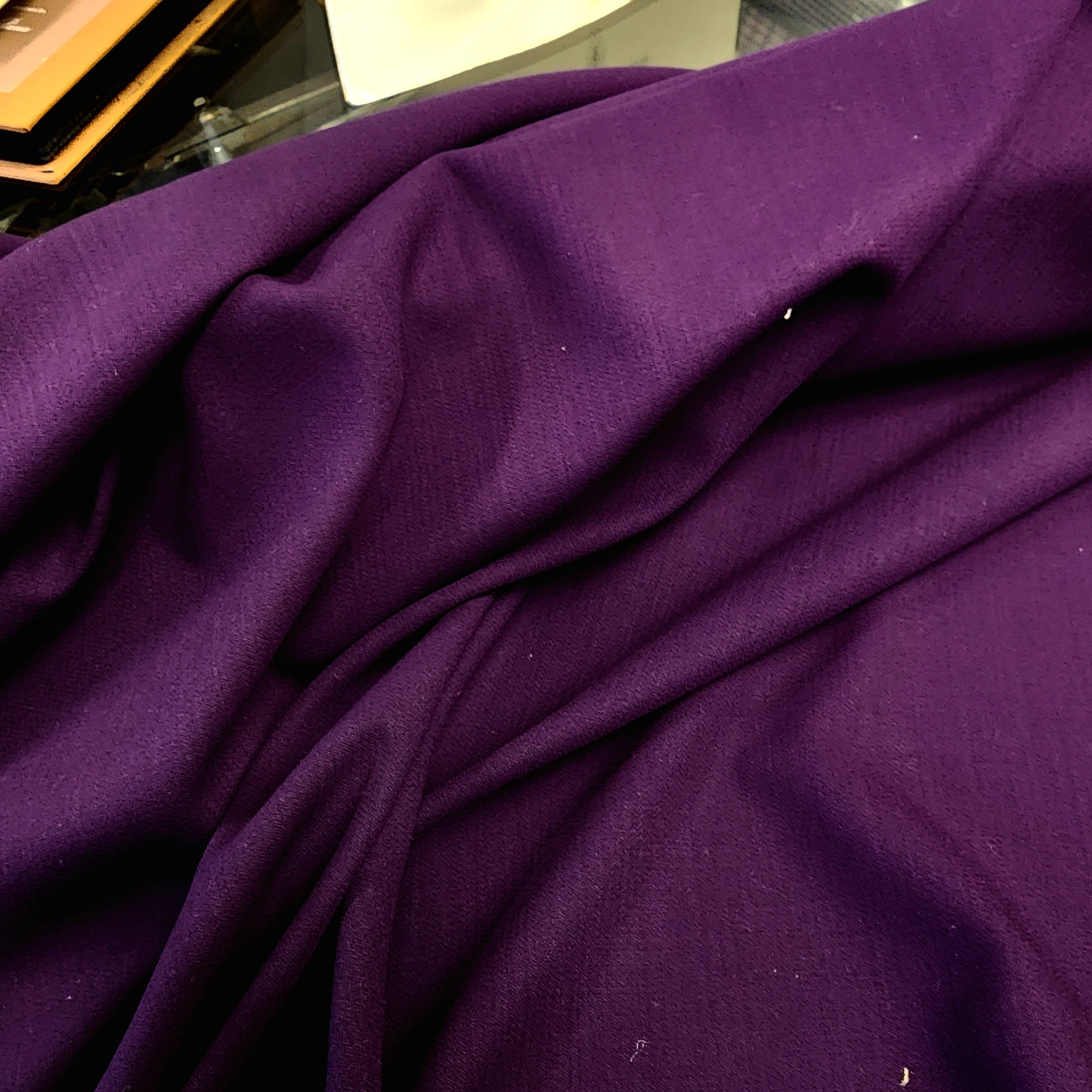 Purple Plain Worsted Wool Blazer Suiting