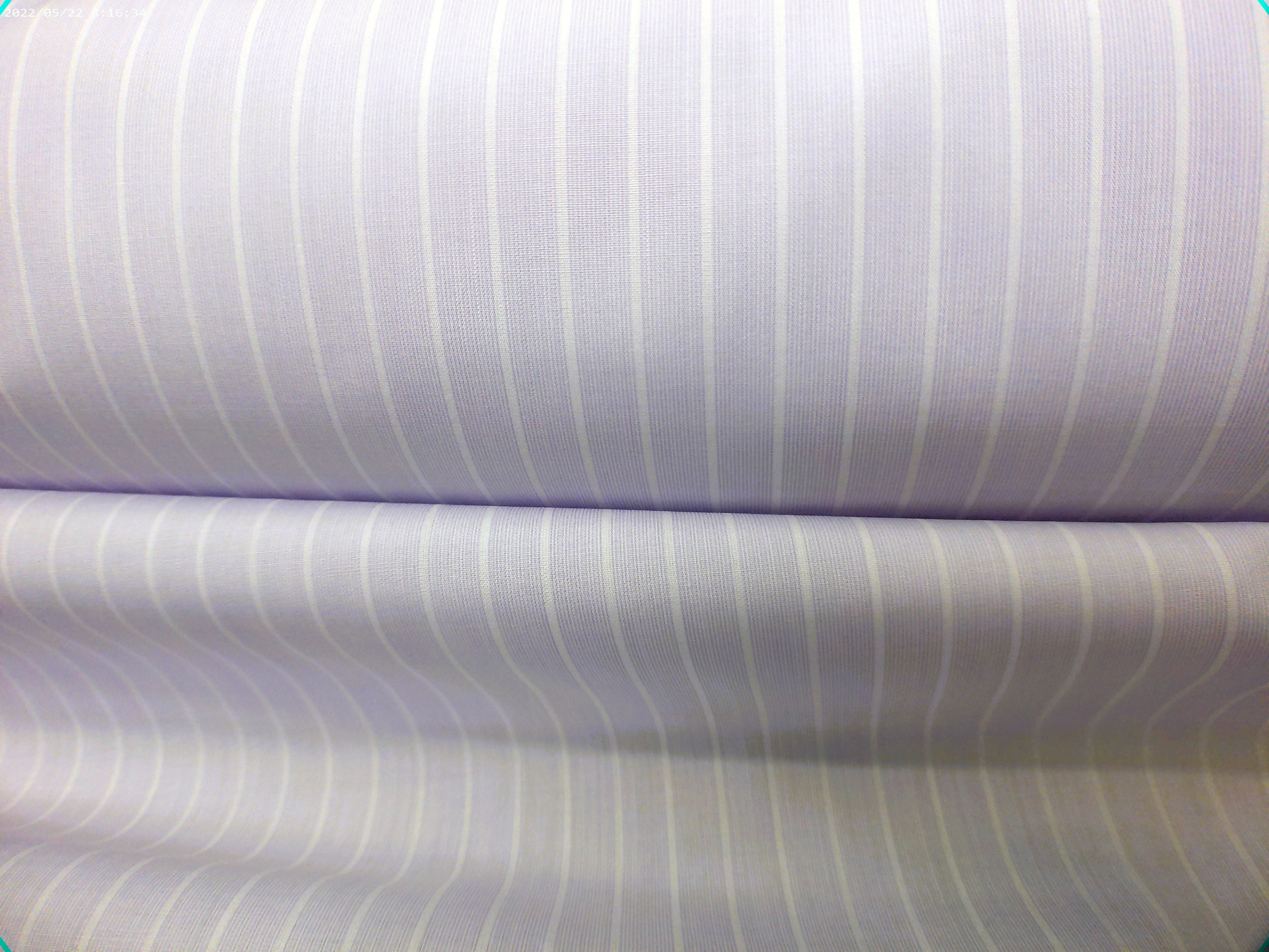 Purple White Stripe Egyptian Cotton Shirting