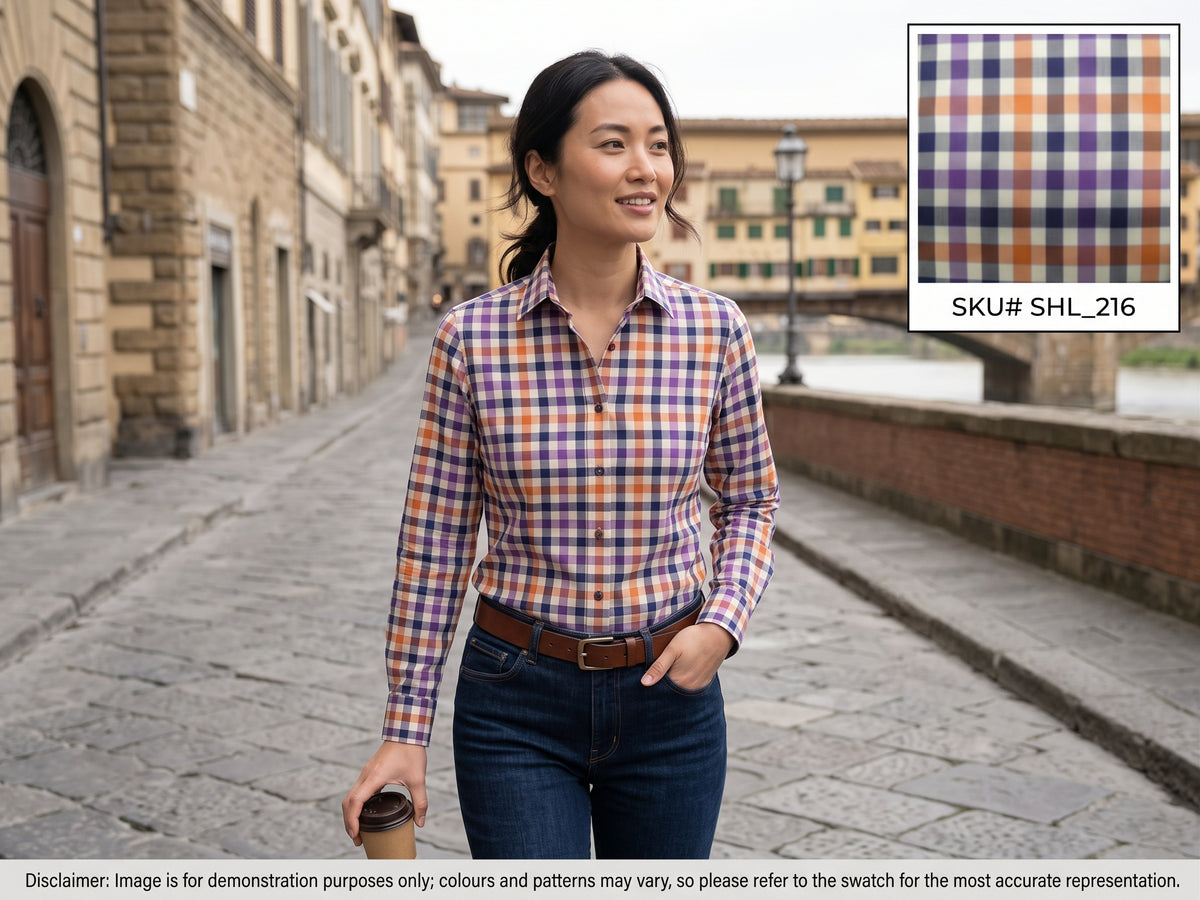 Multicolour Check Cotton Shirting