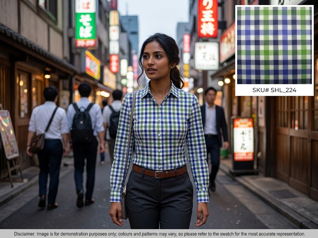 Multicolour Check Cotton Shirting