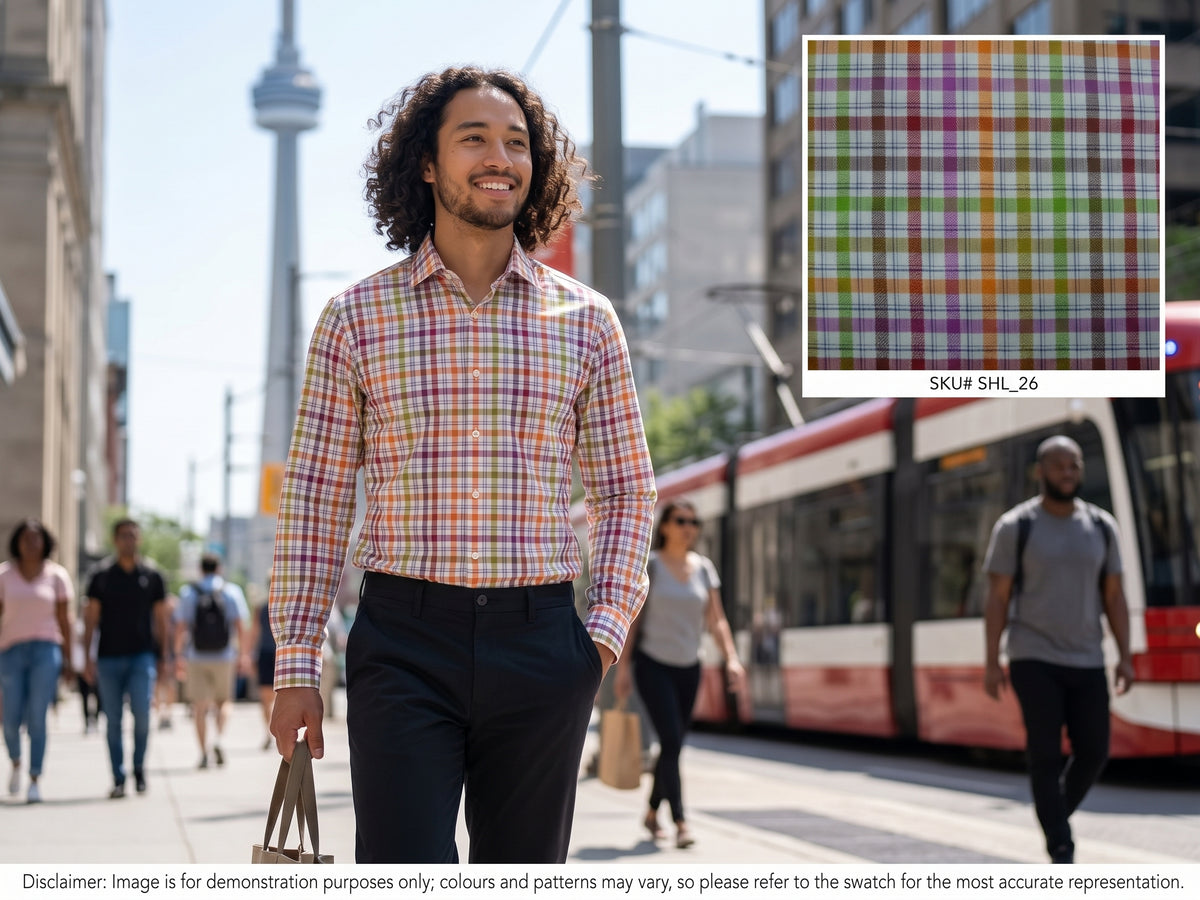 Multicolour Check Cotton Shirting