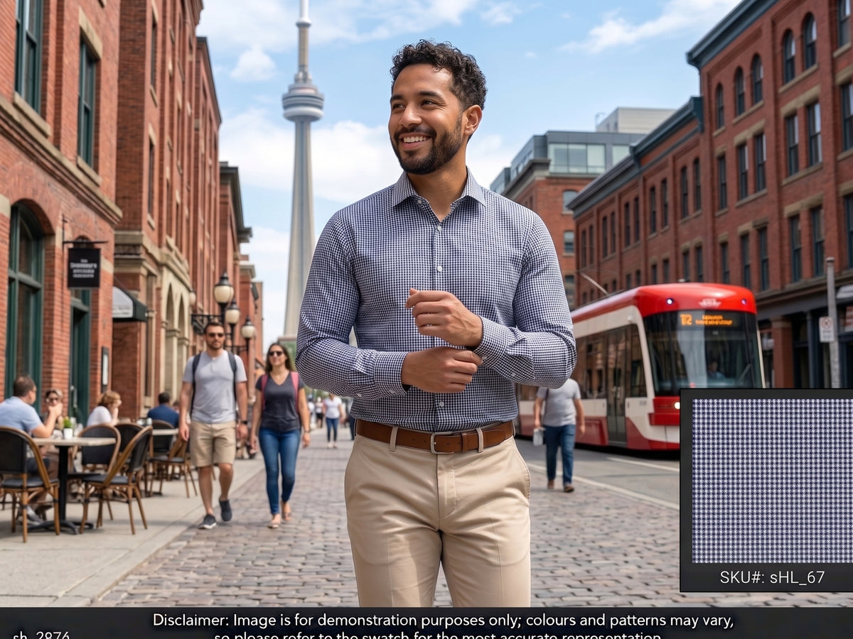 Grey Black Egyptian Cotton Shirting