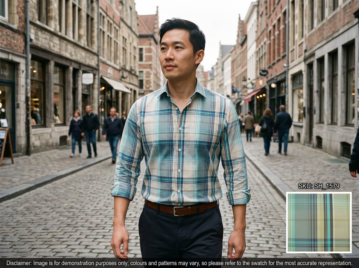 Multicolour Check Cotton Shirting