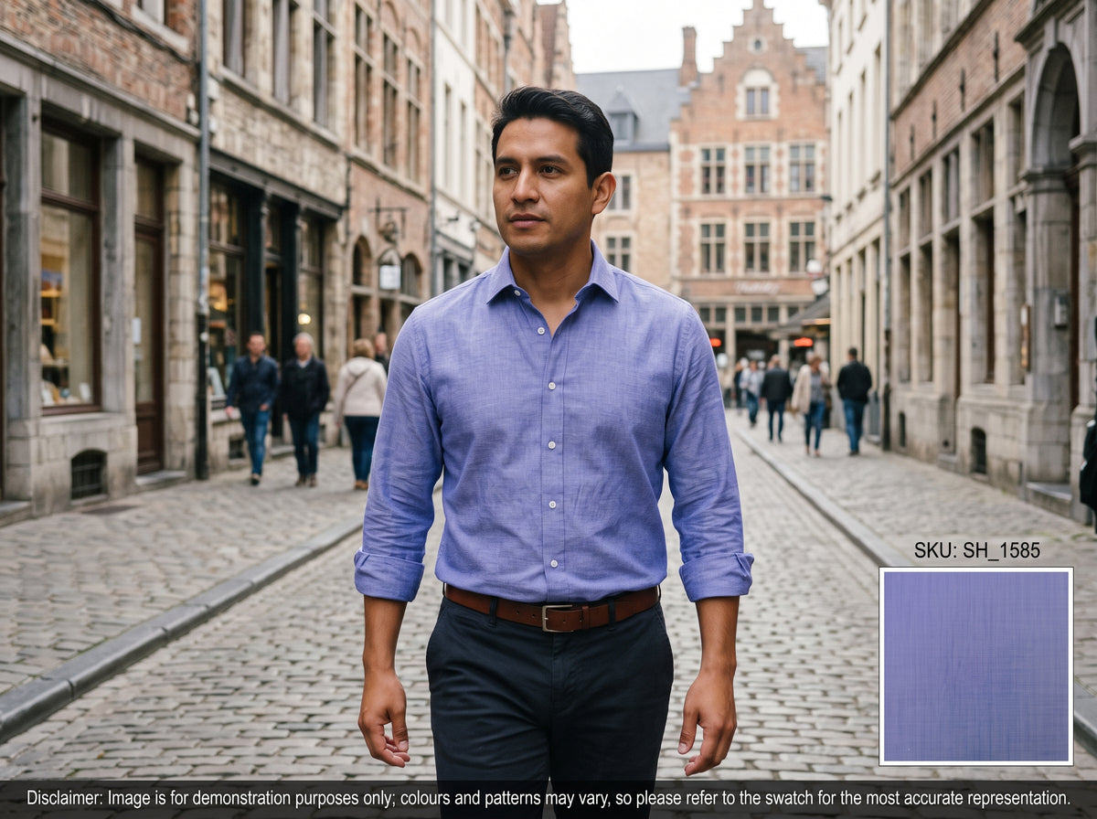Purple Plain Cotton Shirting