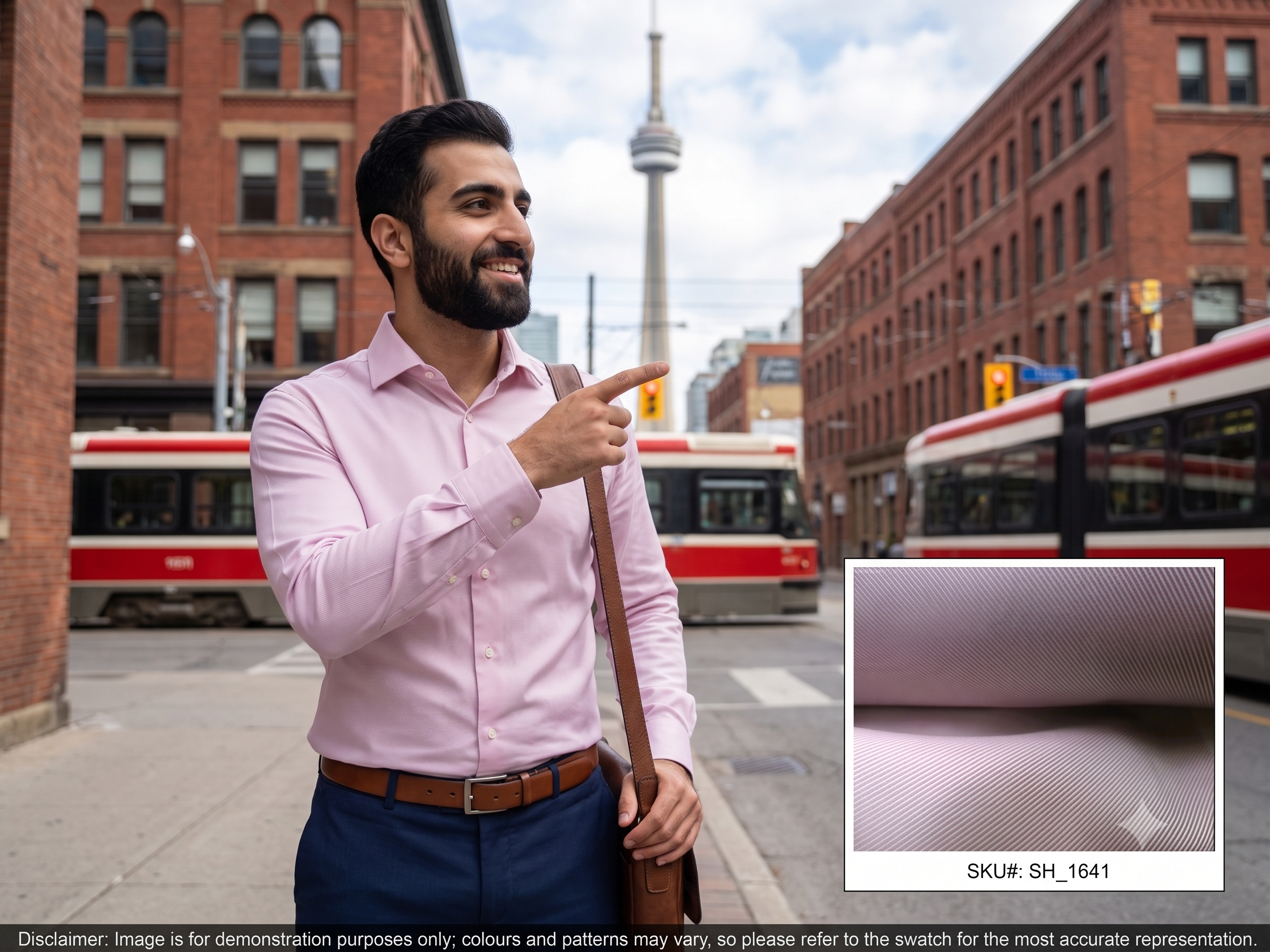 Pink White Stripe Egyptian Cotton Shirting