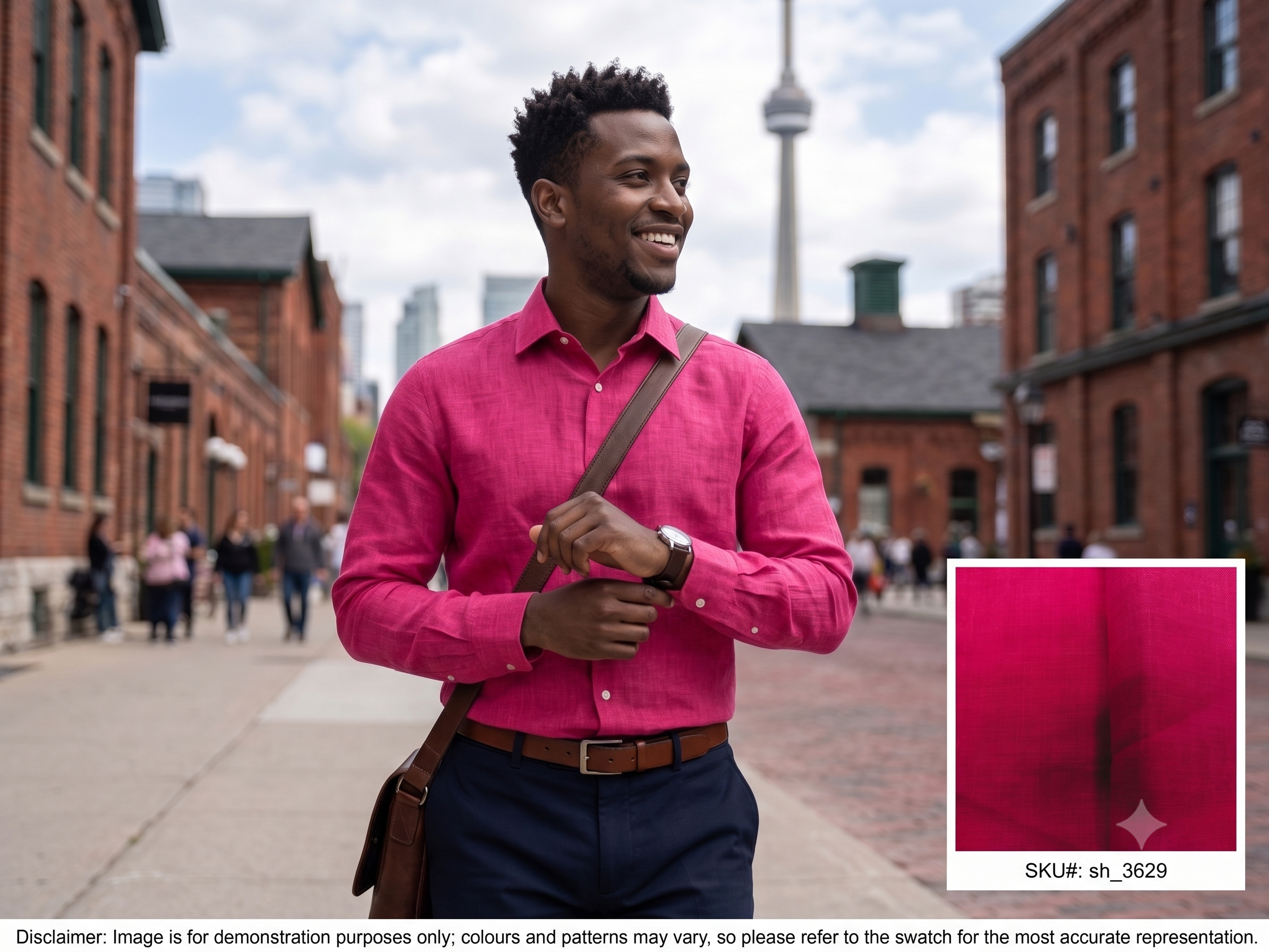 Pink Plain Linen Cotton Shirting
