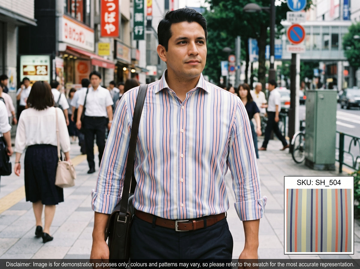 Multicolour Stripe Cotton Shirting