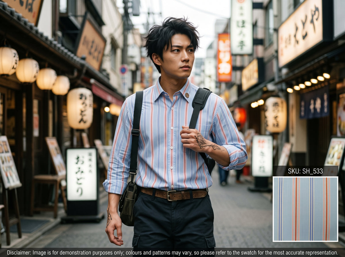 Multicolour Stripe Cotton Shirting