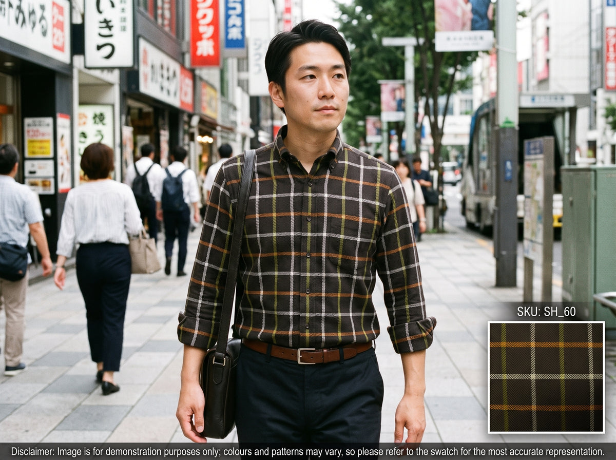 Multicolour Check Egyptian Cotton Shirting