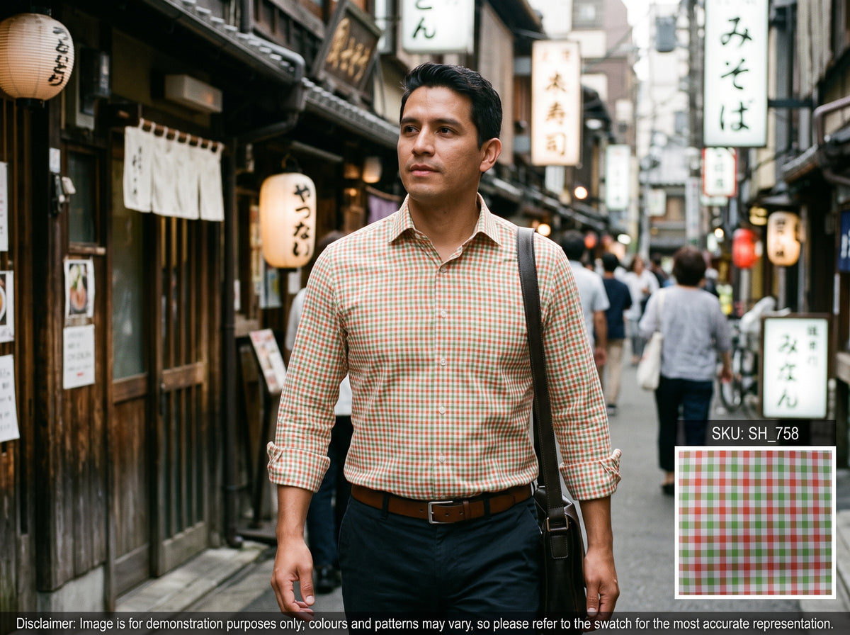 Multicolour Check Cotton Shirting