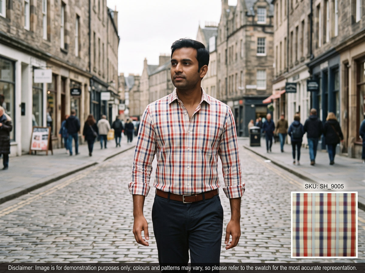 Multicolour Check Cotton Shirting