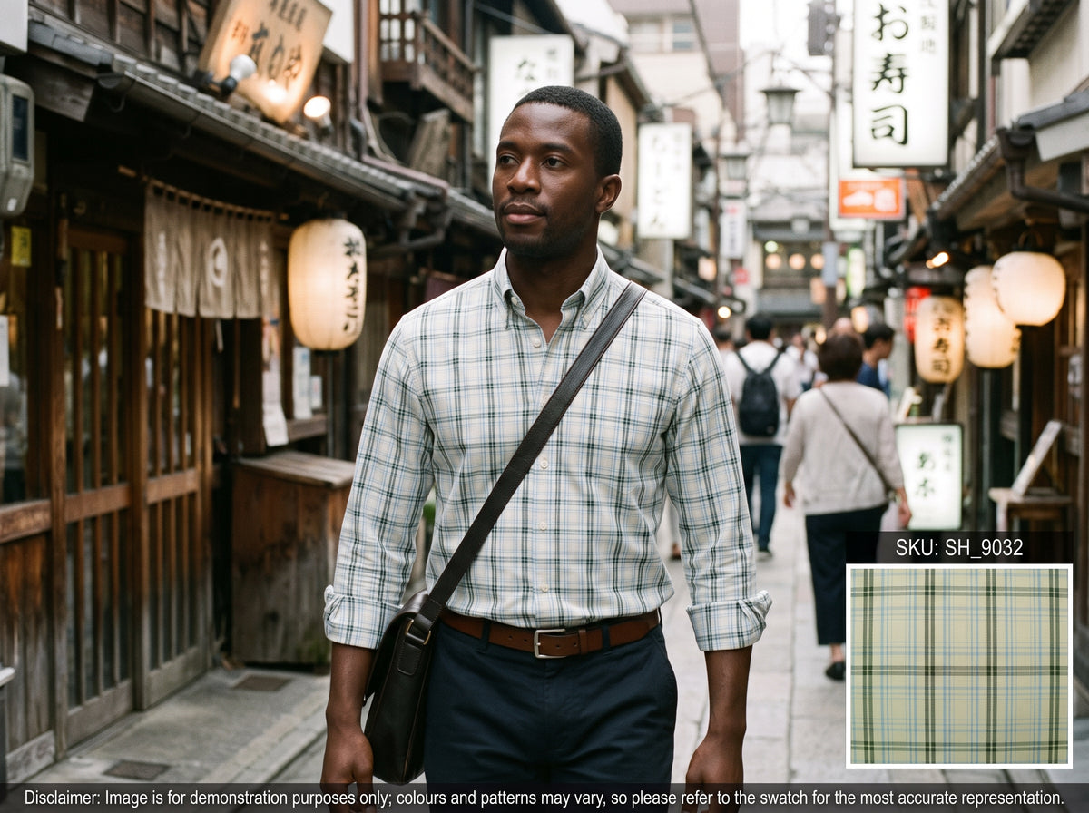 Multicolour Check Egyptian Cotton Shirting
