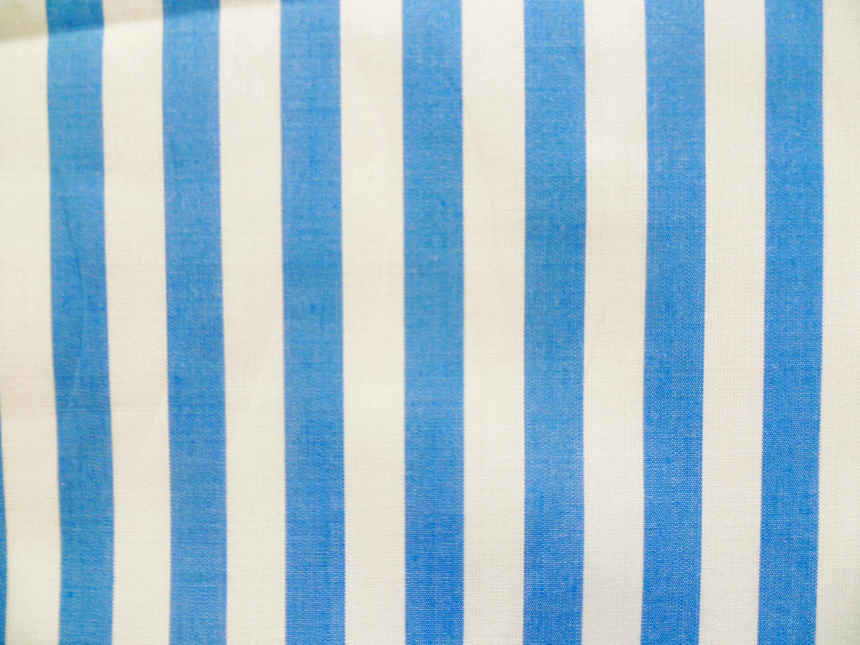 Sky Blue White Stripe Cotton Shirting