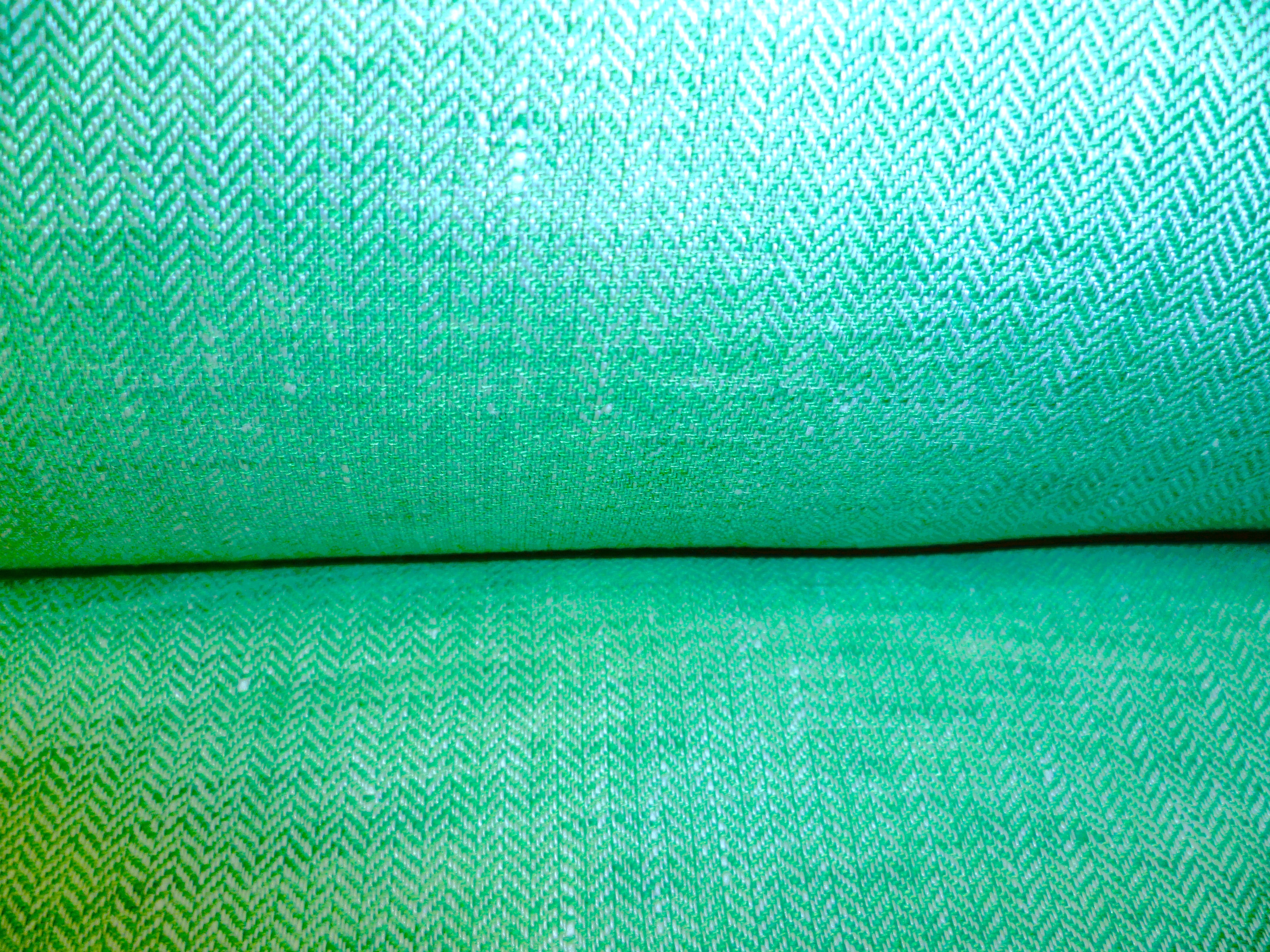 Spring Green Herringbone Silk Linen Blazer Suiting