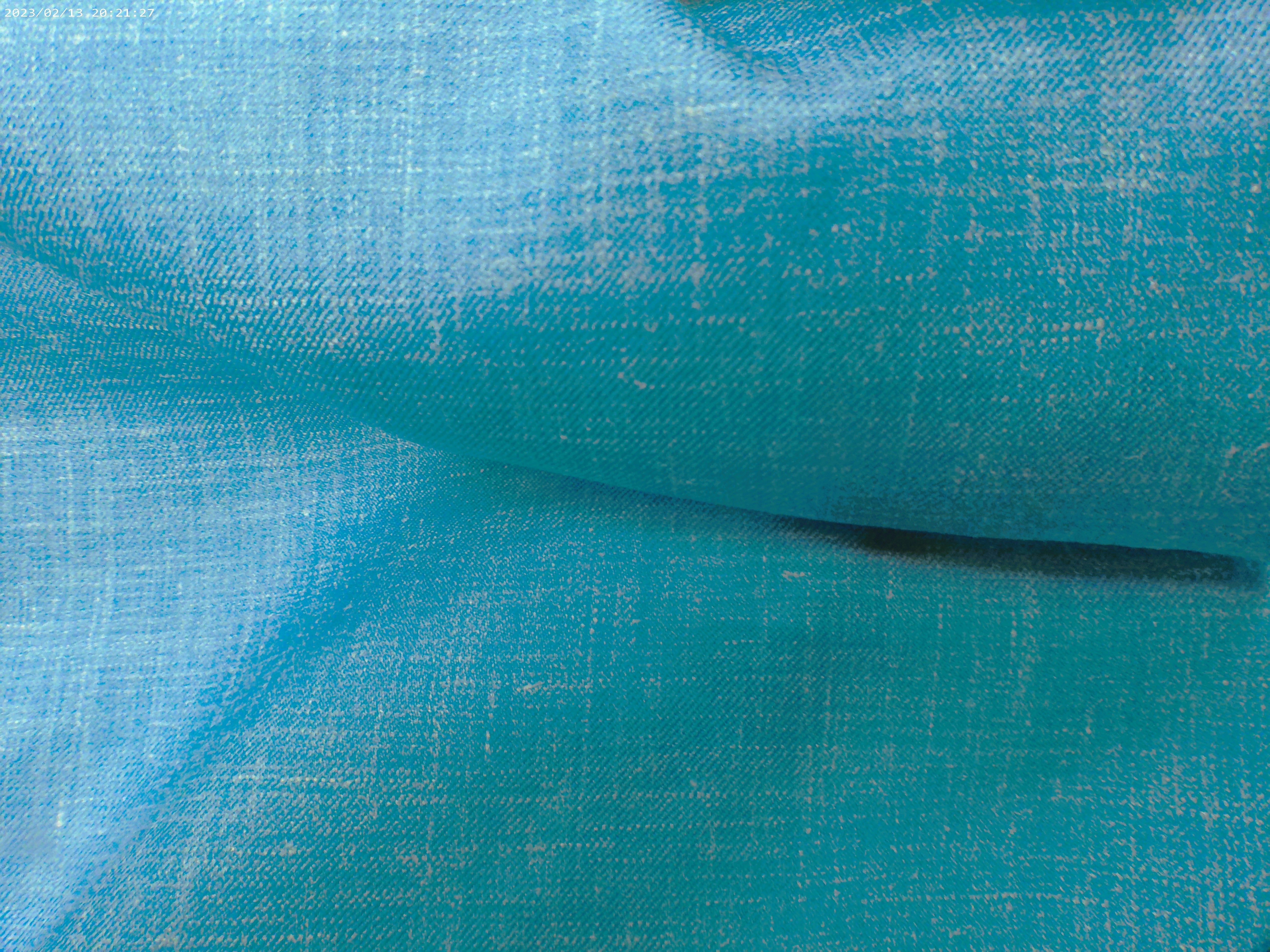 Teal Blue Plain Silk Linen Dresses Suiting