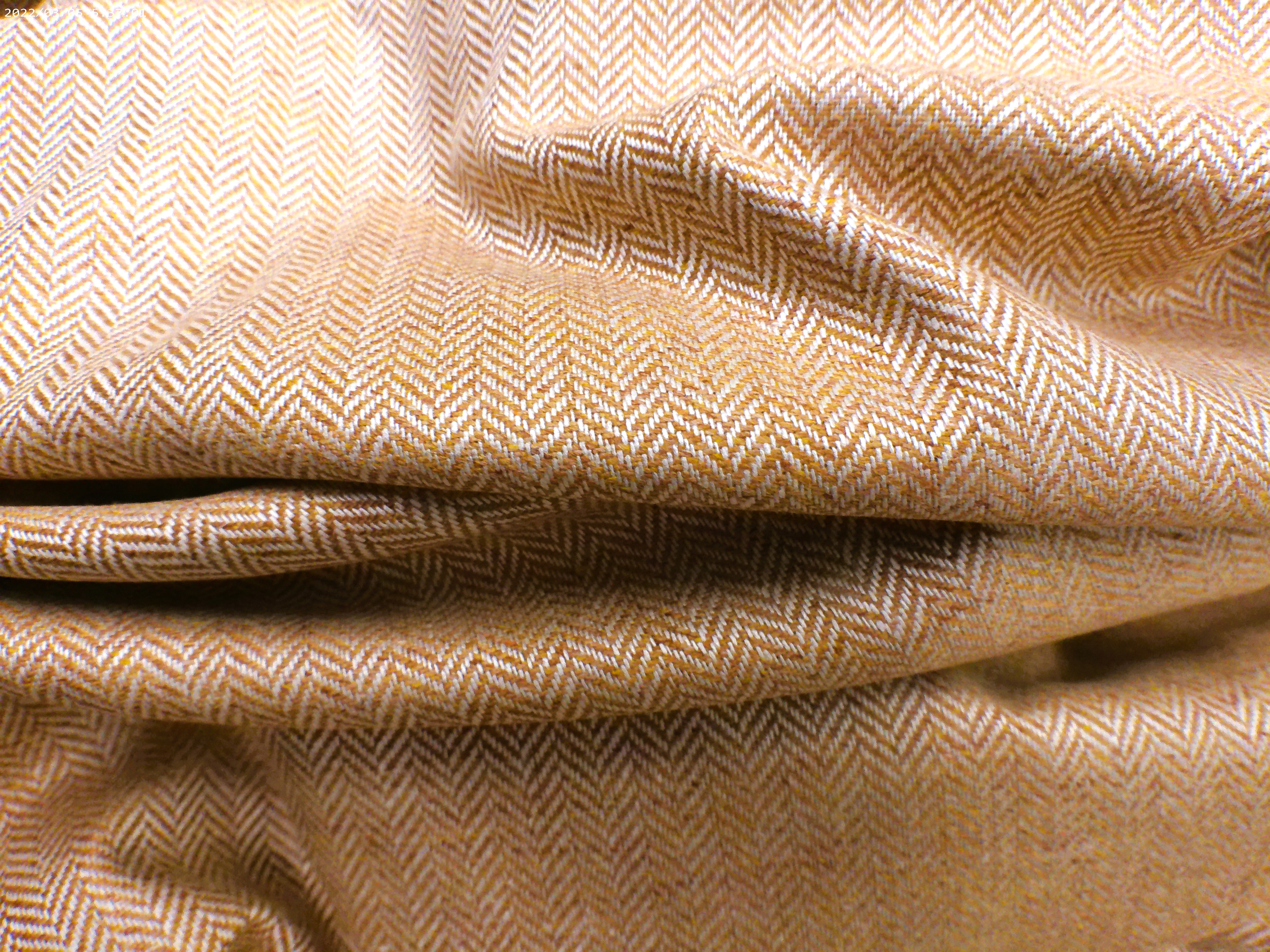 White Brown Herringbone Silk Linen Blazer