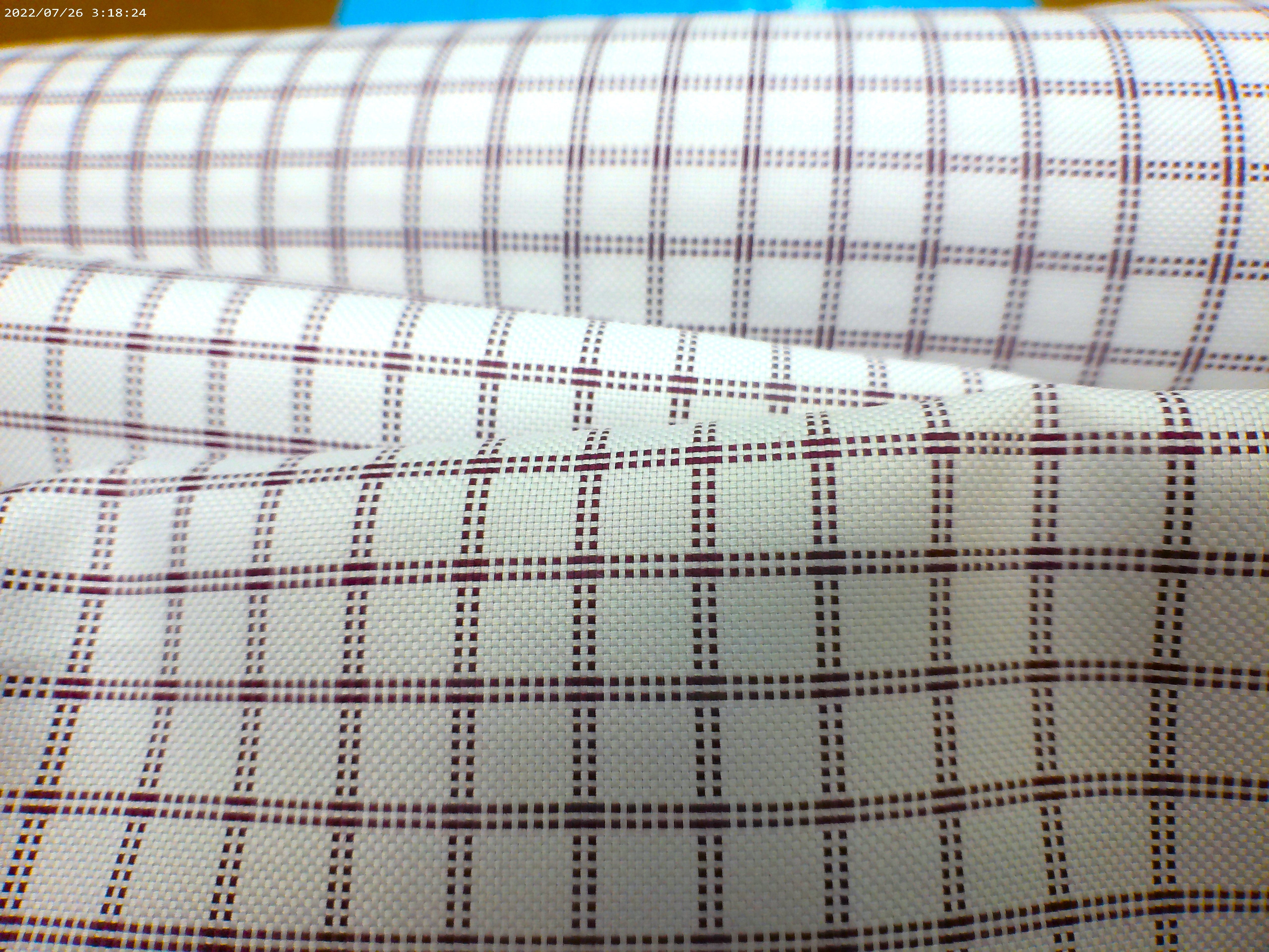 White Cranberry Red Check Cotton Shirting