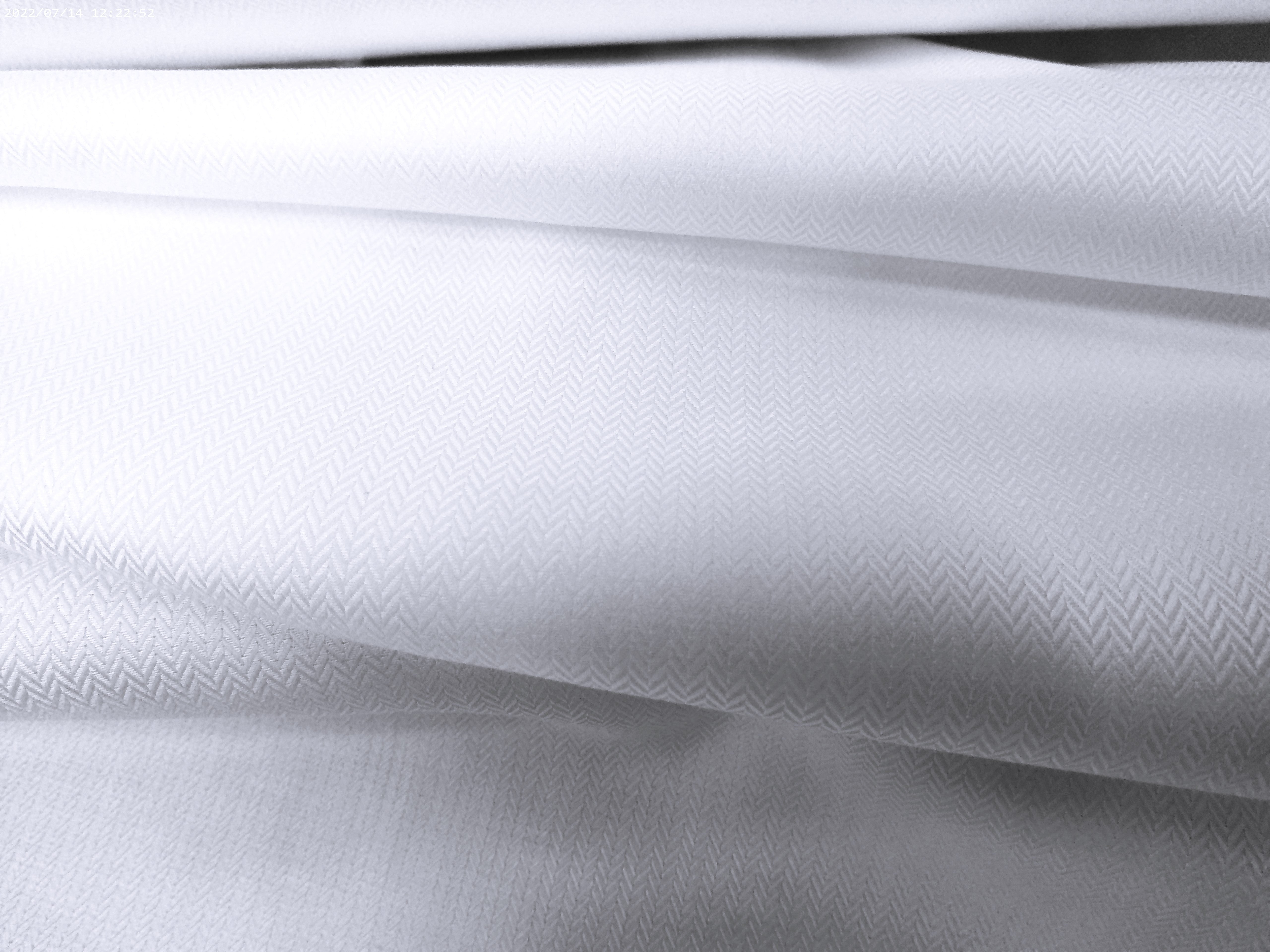 White Herringbone Egyptian Cotton Shirting