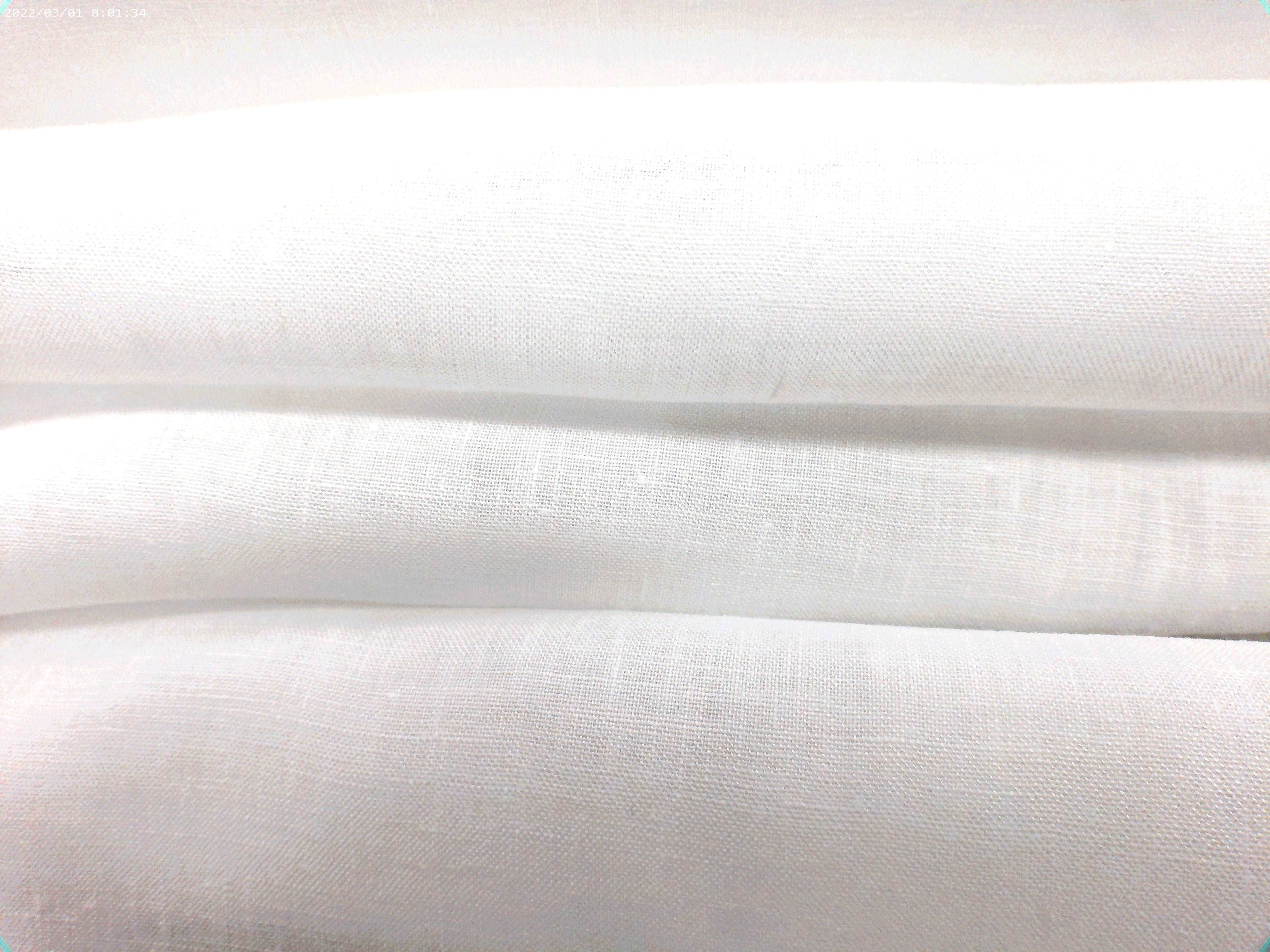 White Plain Linen Shirting