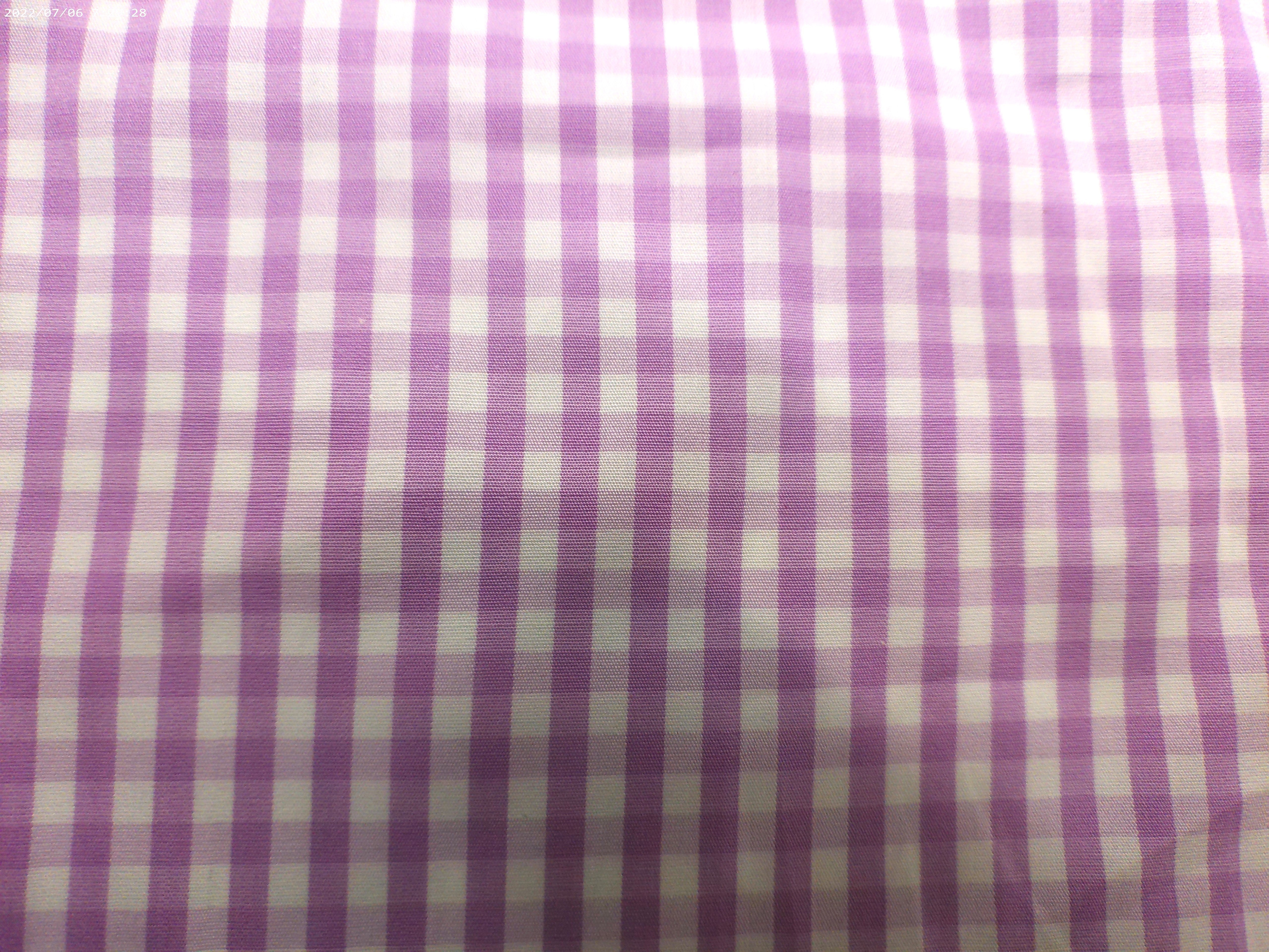 White Purple Check Egyptian Cotton Shirting