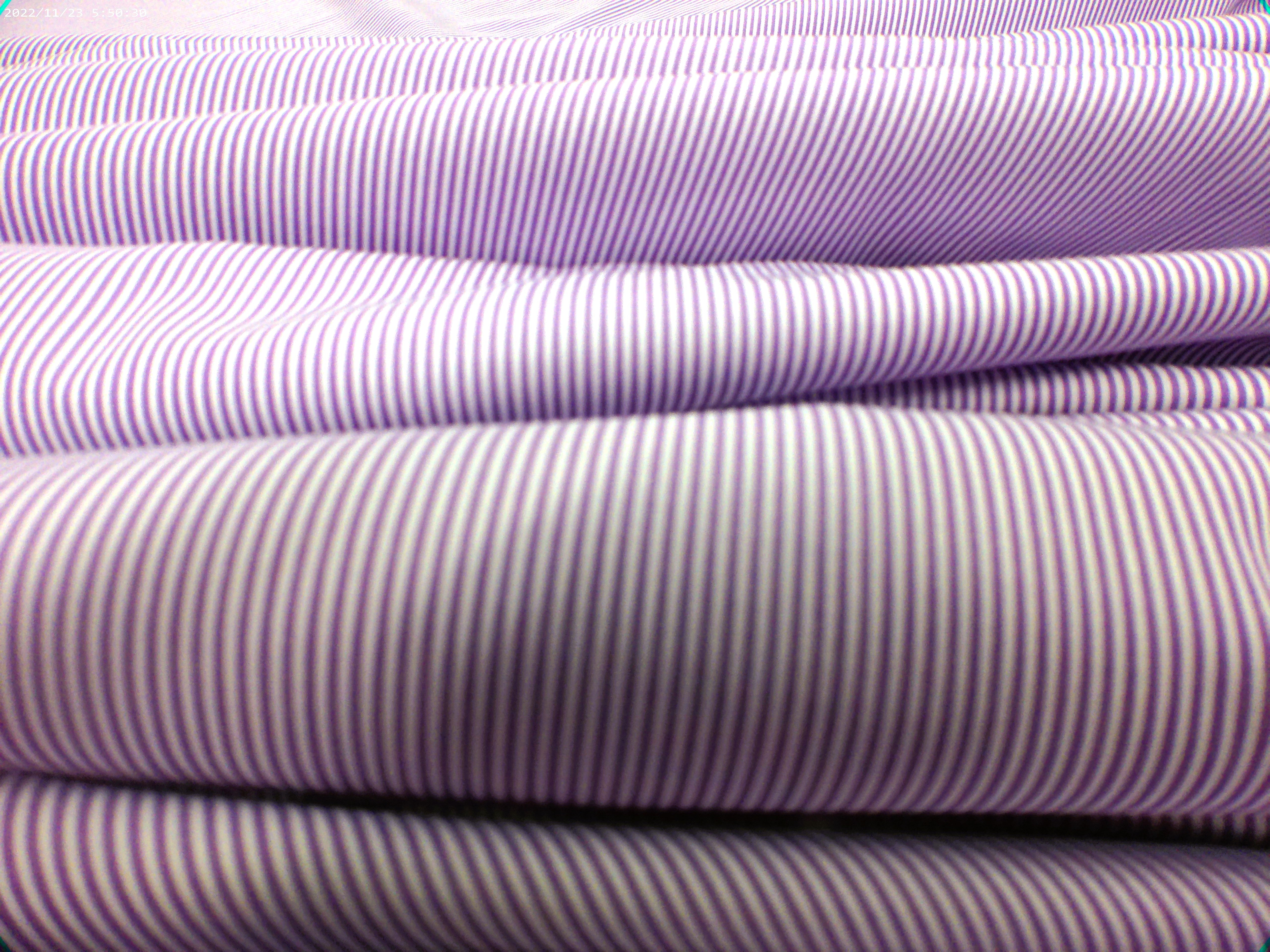 White Purple Stripe Egyptian Cotton Dresses Shirting