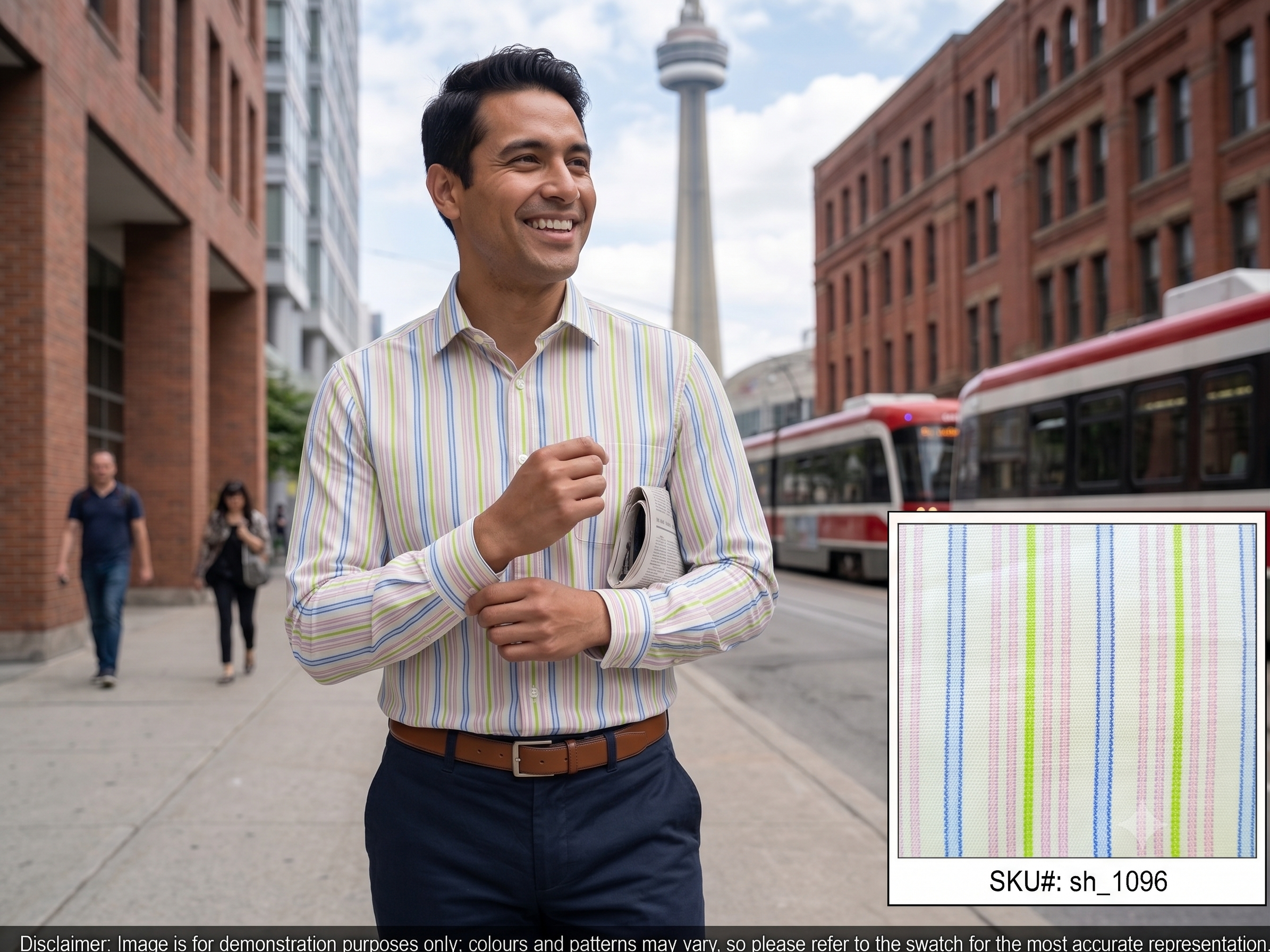 Multicolour Stripe Egyptian Cotton Shirting