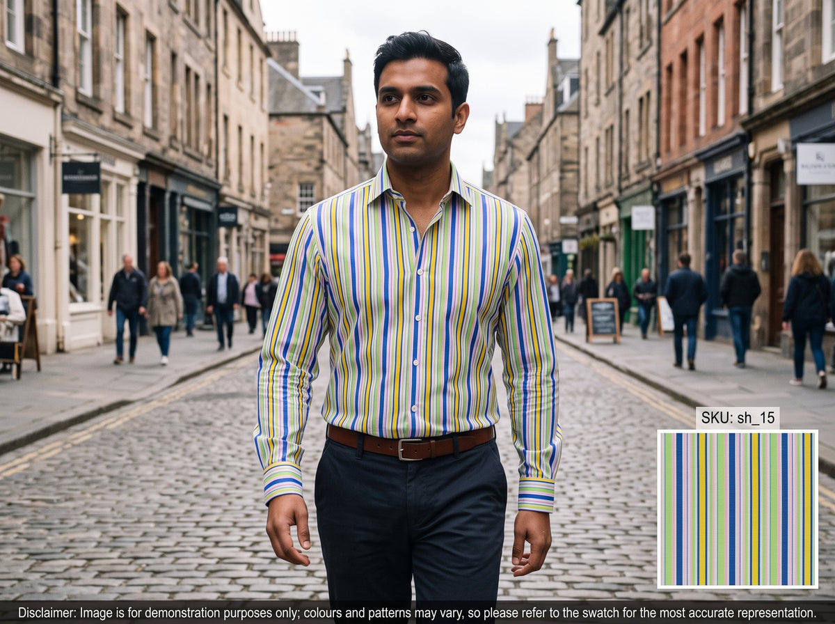 Multicolour Stripe Egyptian Shirting