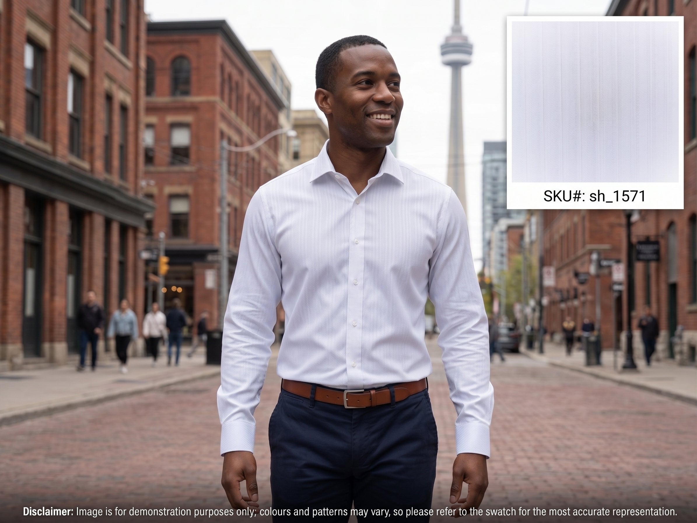 White Stripe Egyptian Cotton Shirting