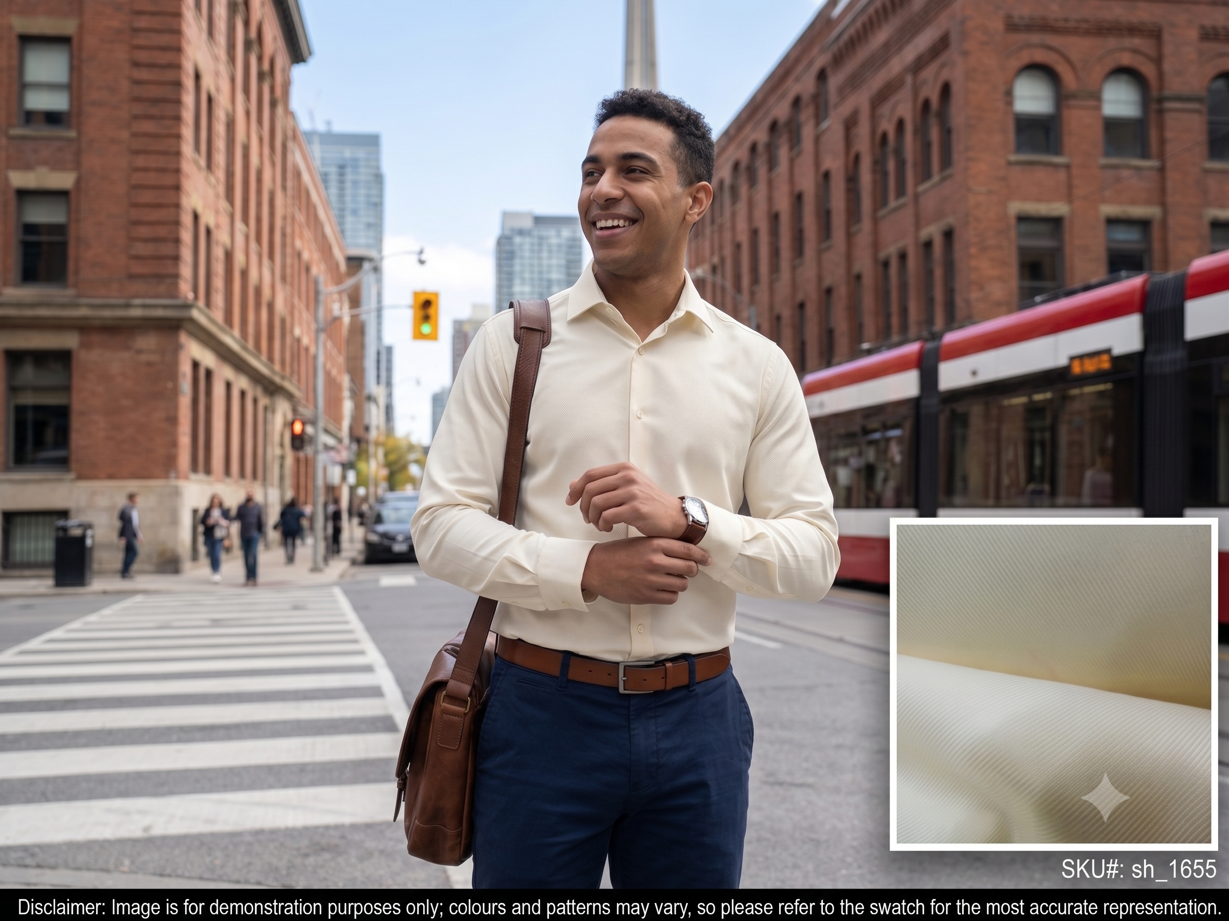 Cream Stripe Cotton Shirting