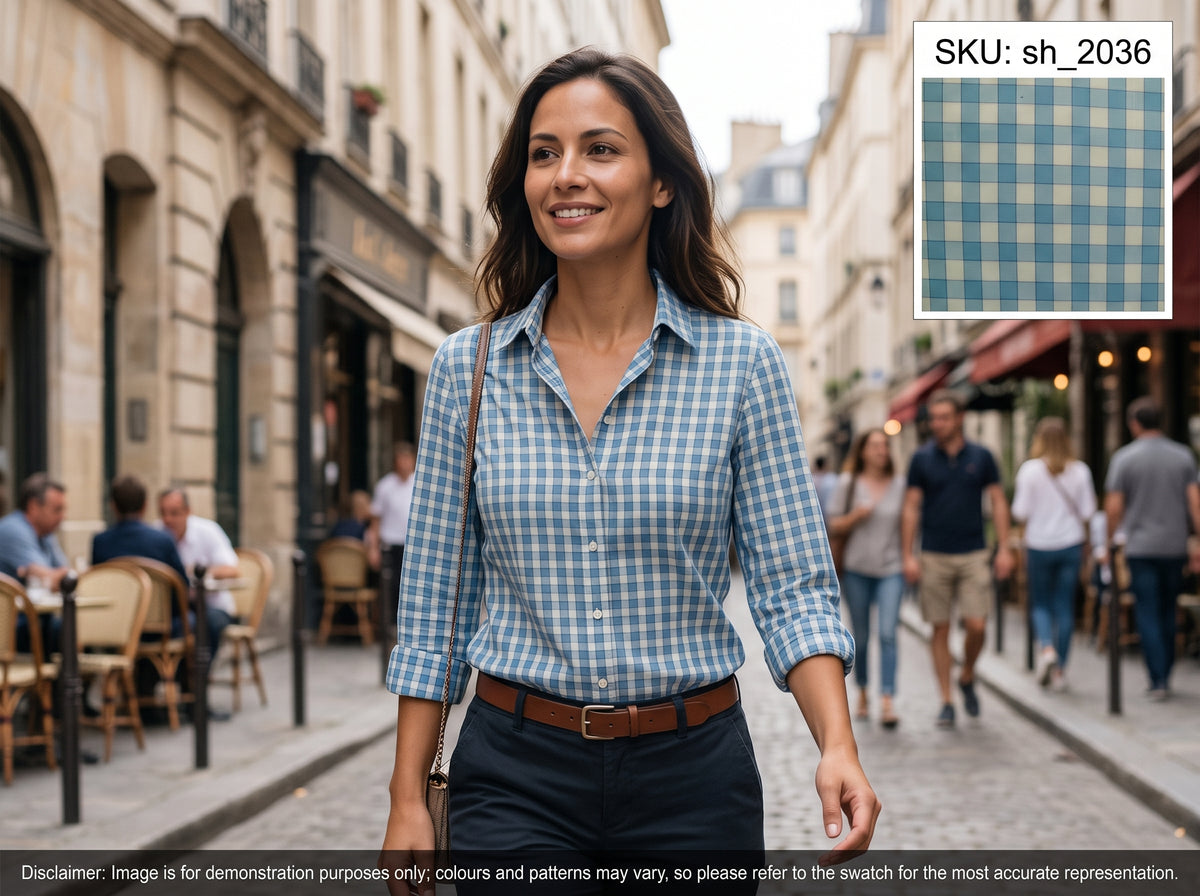 Multicolour Check Egyptian Cotton Shirting