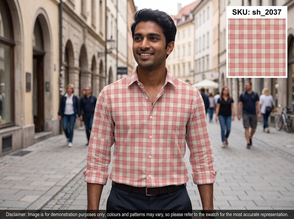 Multicolour Check Egyptian Cotton Shirting