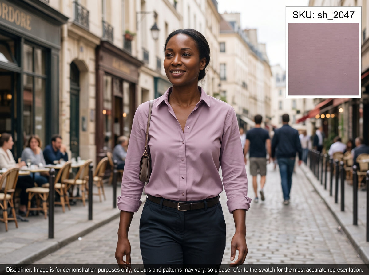 Baby Pink Plain Egyptian Cotton Shirting