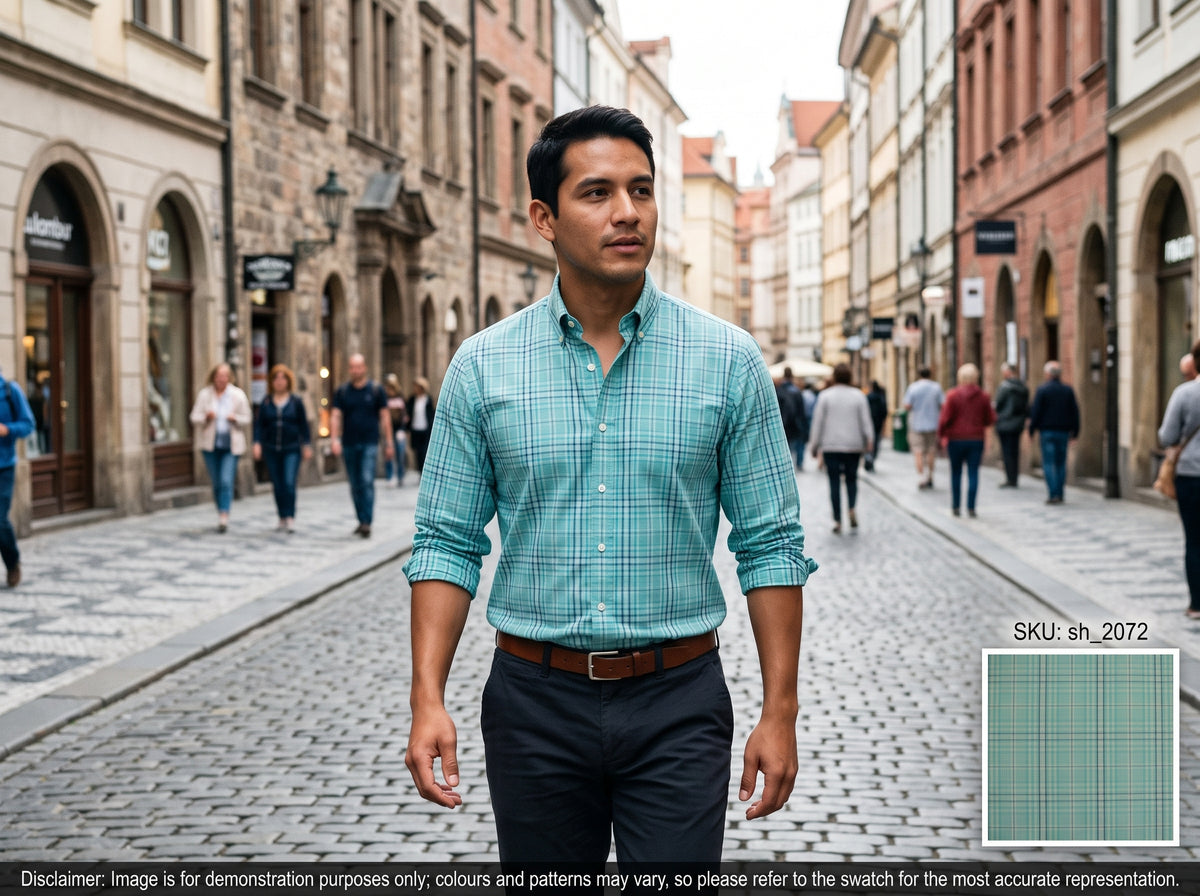 Multicolour Check Egyptian Cotton Shirting