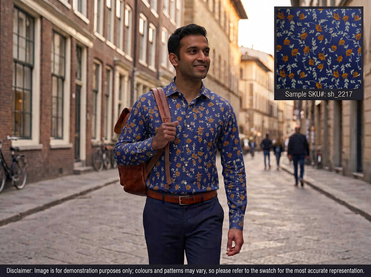 Multicolour Floral Cotton Shirting