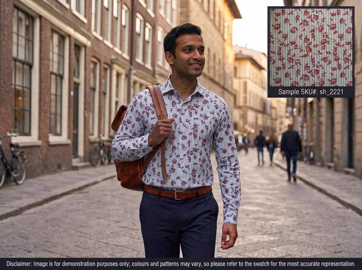 Multicolour Floral Cotton Shirting