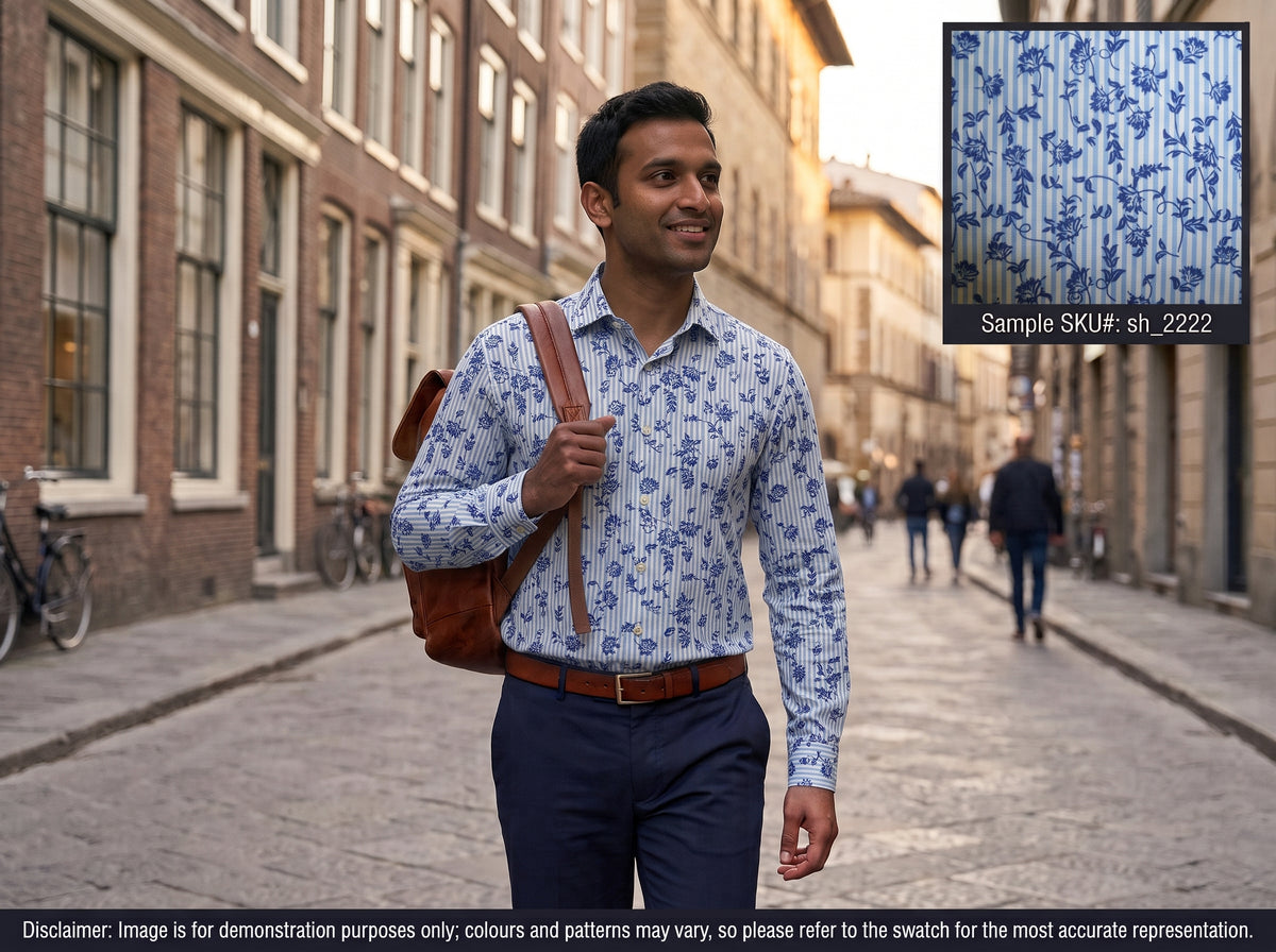 Multicolour Floral Cotton Shirting