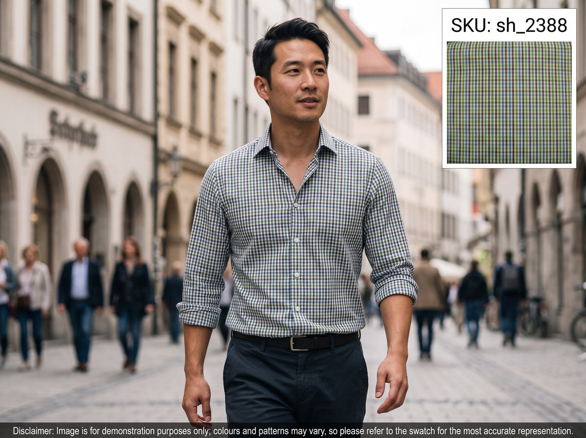 Multicolour Check Egyptian Cotton Shirting