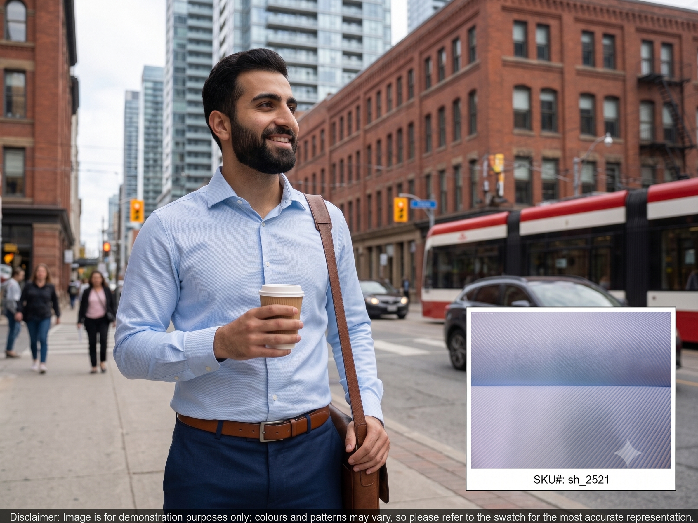 Blue Stripe Egyptian Cotton Shirting