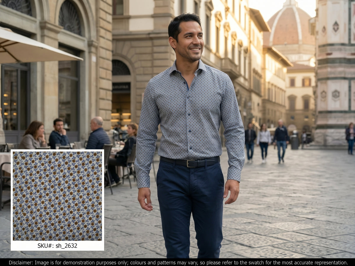 Grey Birdseye Cotton Shirting