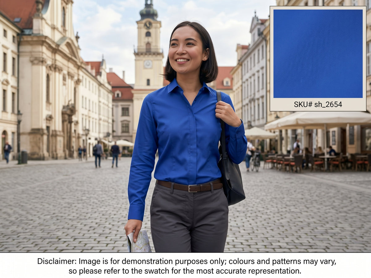 Air Force Blue Plain Cotton Shirting