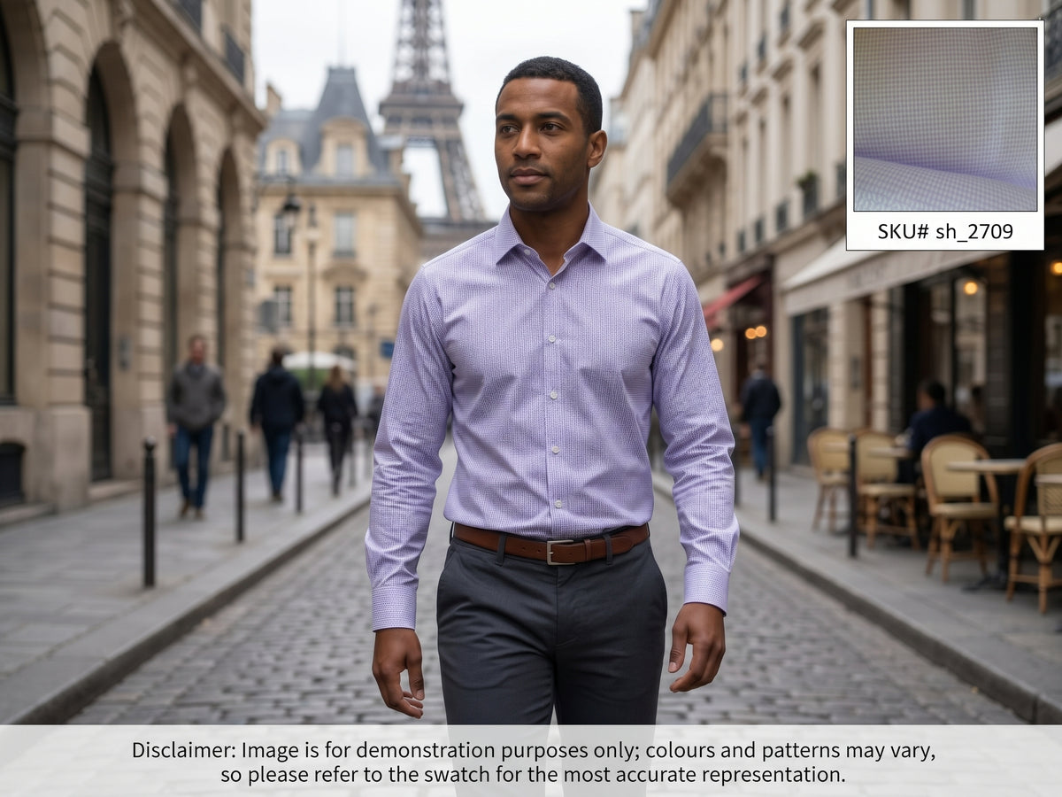 Lavander Purple Plain Cotton Shirting