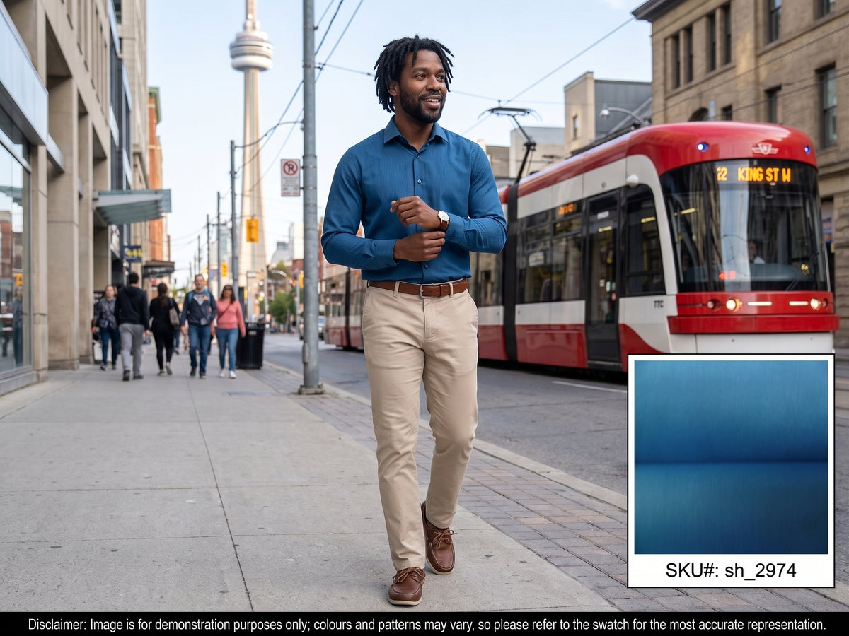 Teal Blue Plain Cotton Shirting