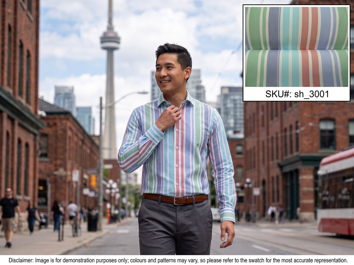 Multicolour Stripe Cotton Shirting